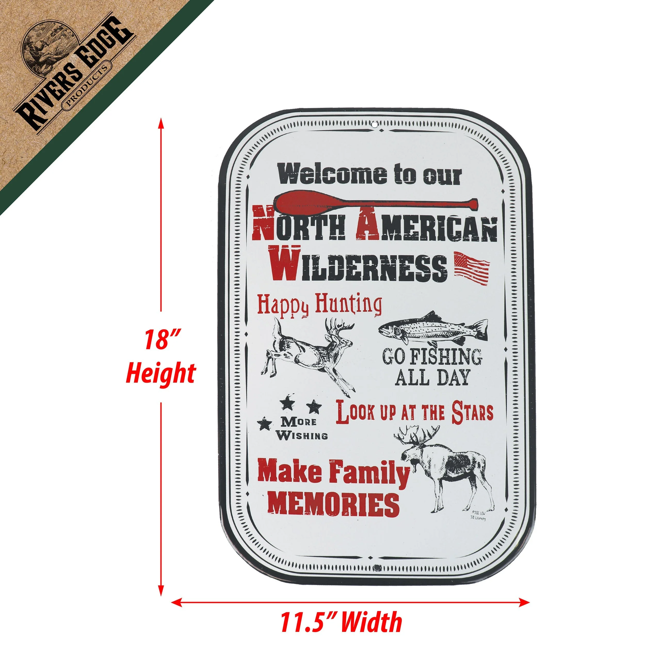 Porcelain Metal Sign-Welcome NA Wilderness - Image 3