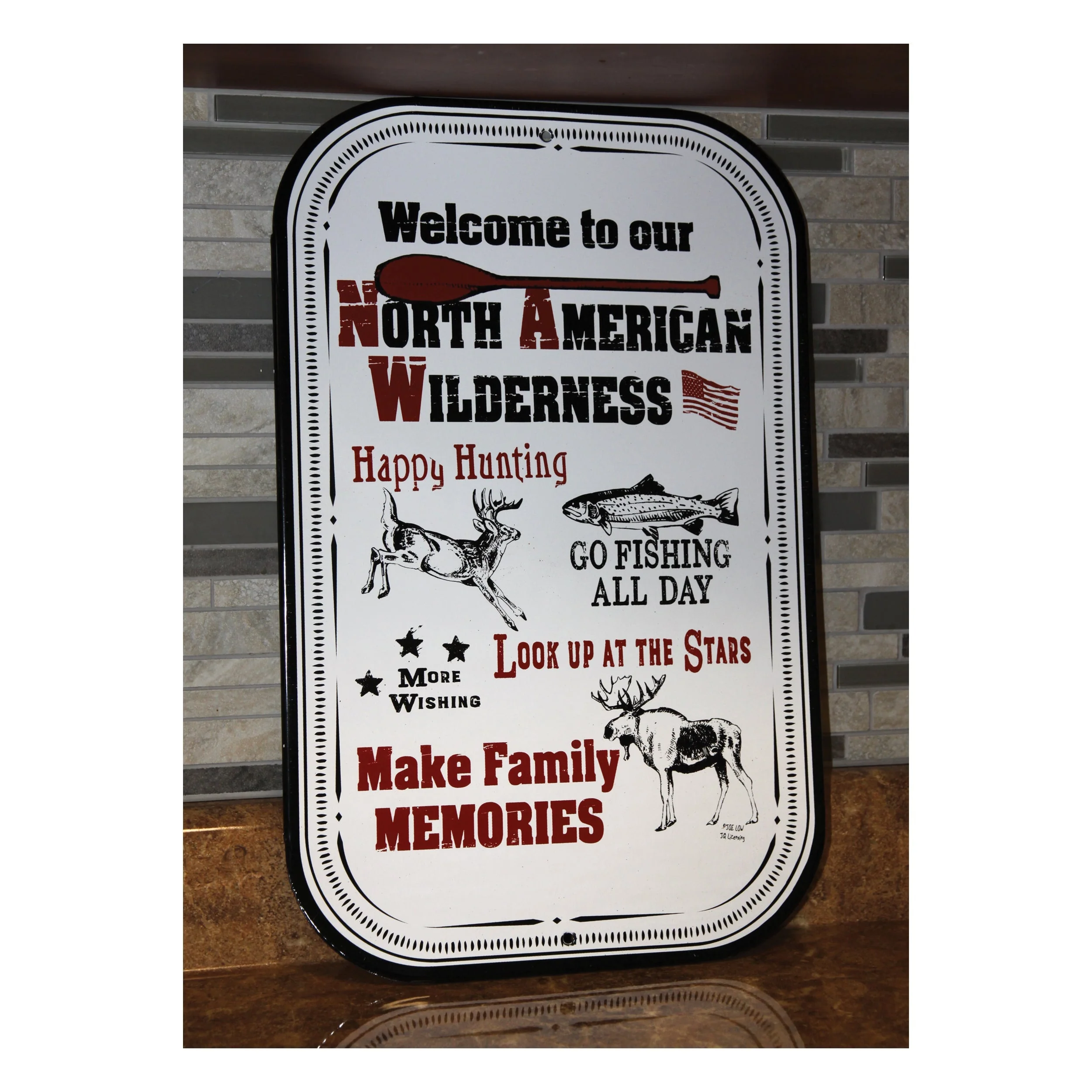 Porcelain Metal Sign-Welcome NA Wilderness - Image 2