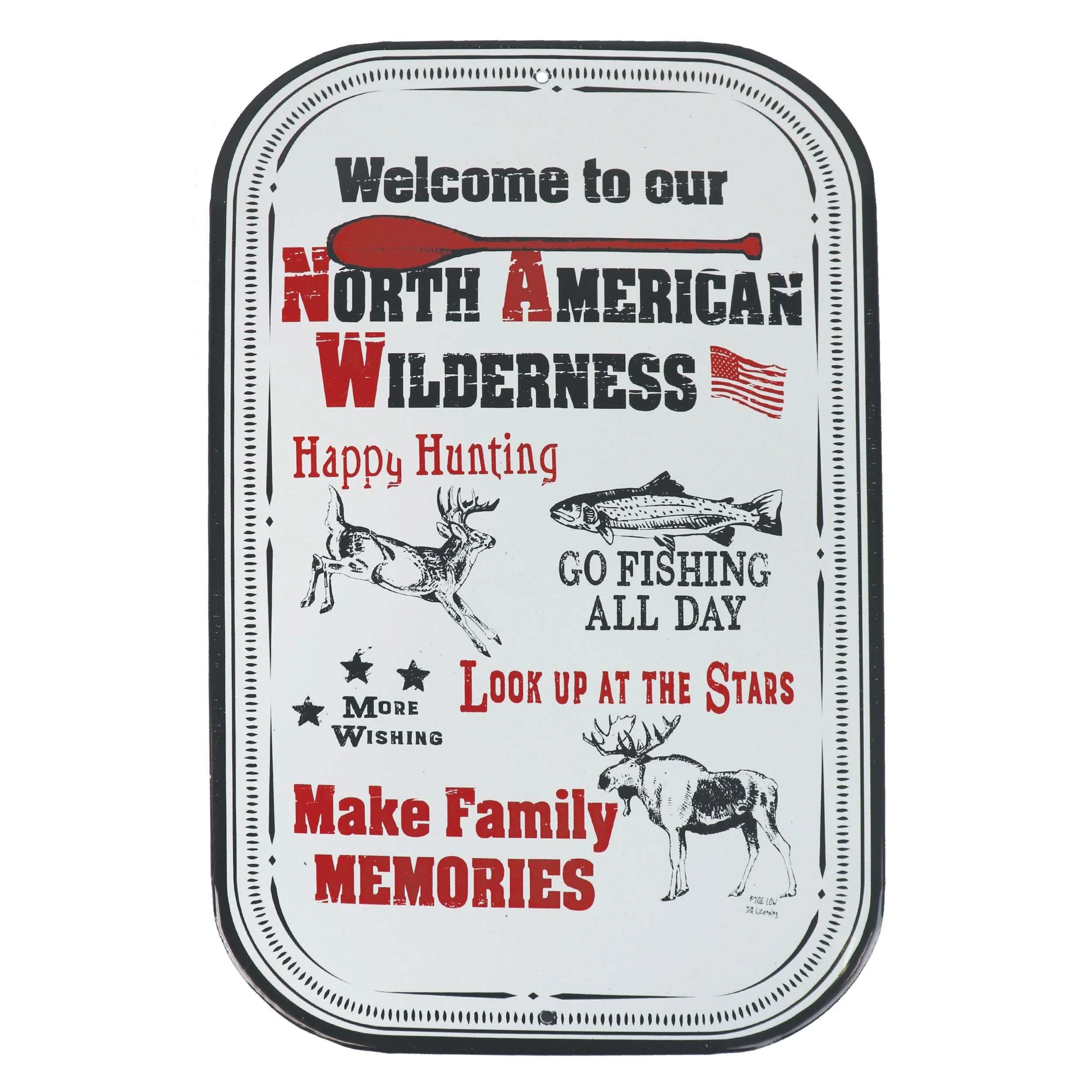 Porcelain Metal Sign-Welcome NA Wilderness