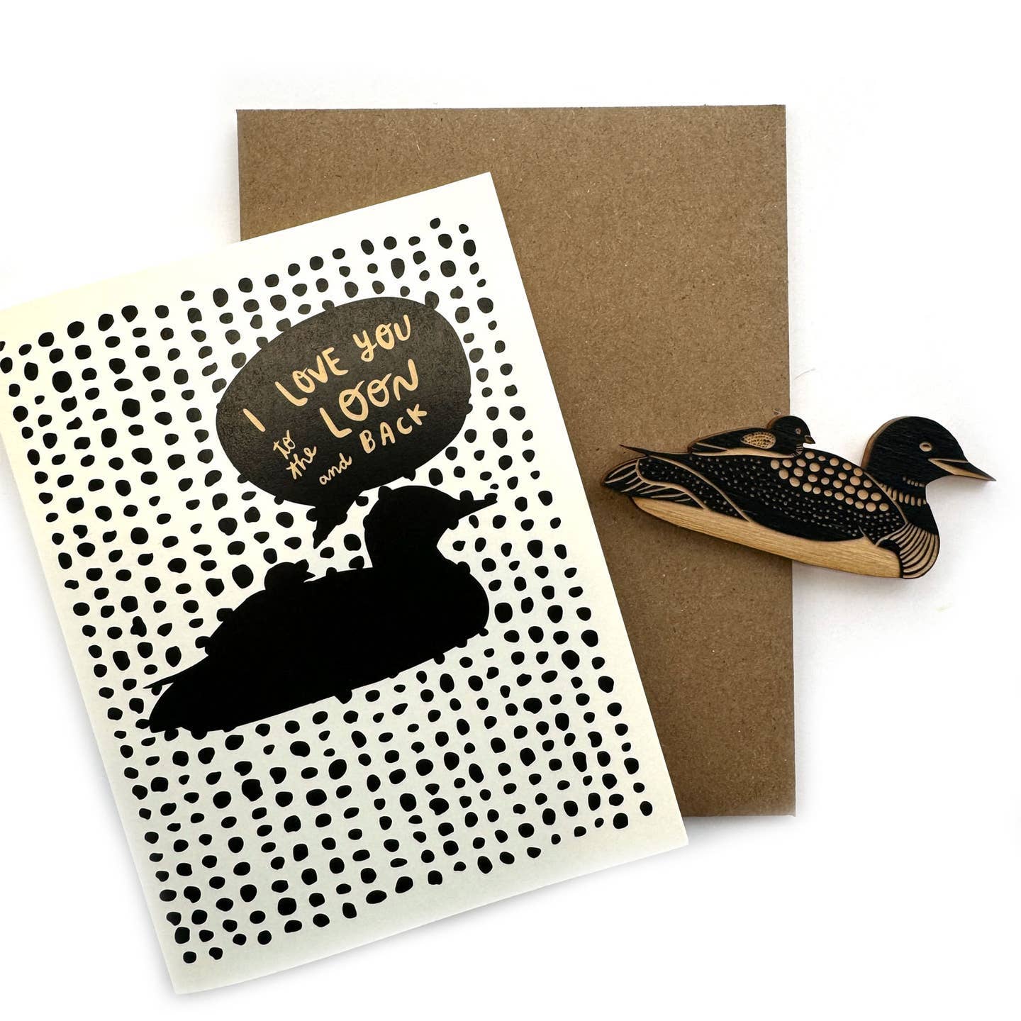 I Love You to the Loon and Back Magnet w/Card - Image 2