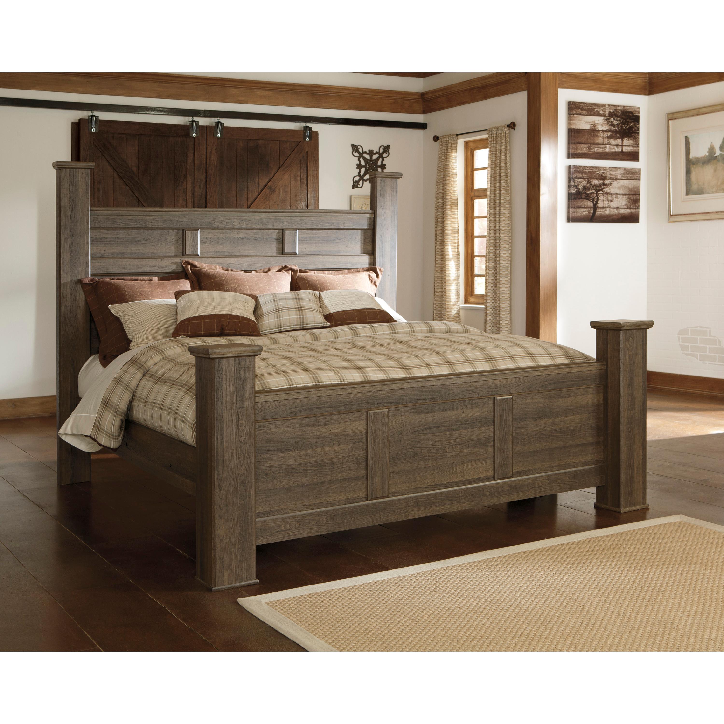 Signature Design by Ashley Juararo B251B31 7 pc King Poster Bedroom Set - Image 2