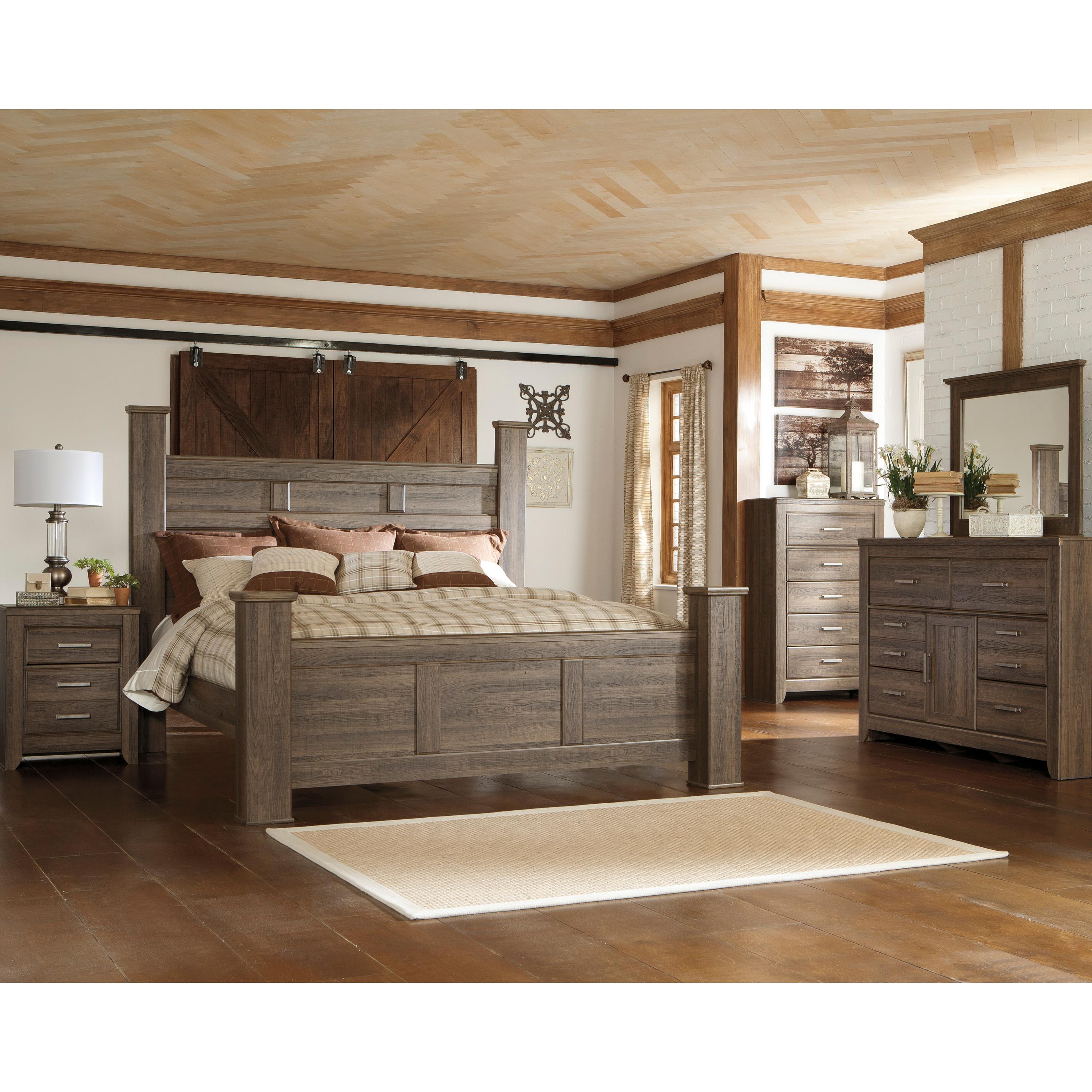 Signature Design by Ashley Juararo B251 6 pc King Poster Bedroom Set - Image 1