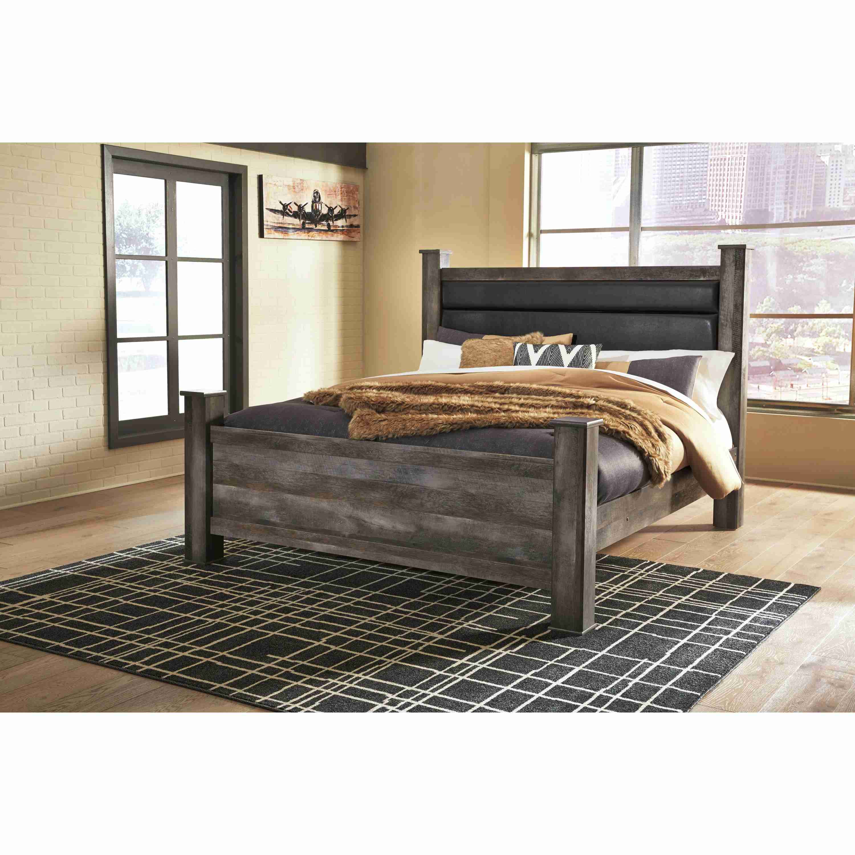 Signature Design by Ashley Wynnlow B440 7 pc King Poster Bedroom Set - Image 2