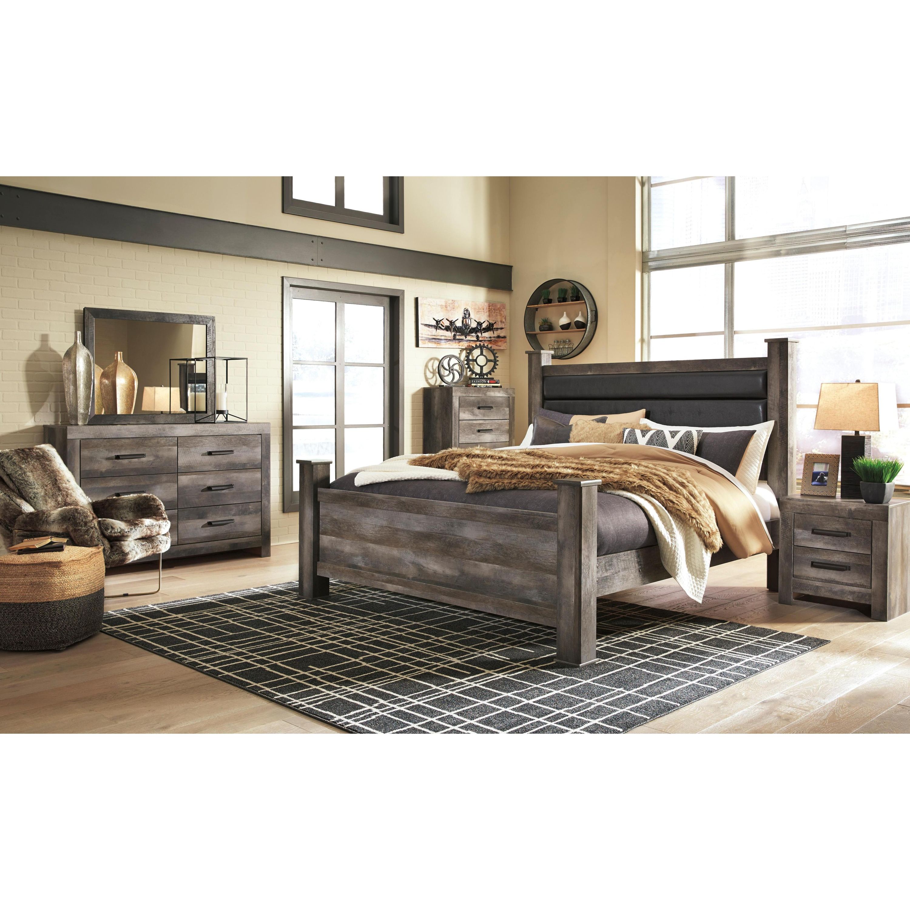 Signature Design by Ashley Wynnlow B440B29 6 pc King Poster Bedroom Set - Image 1
