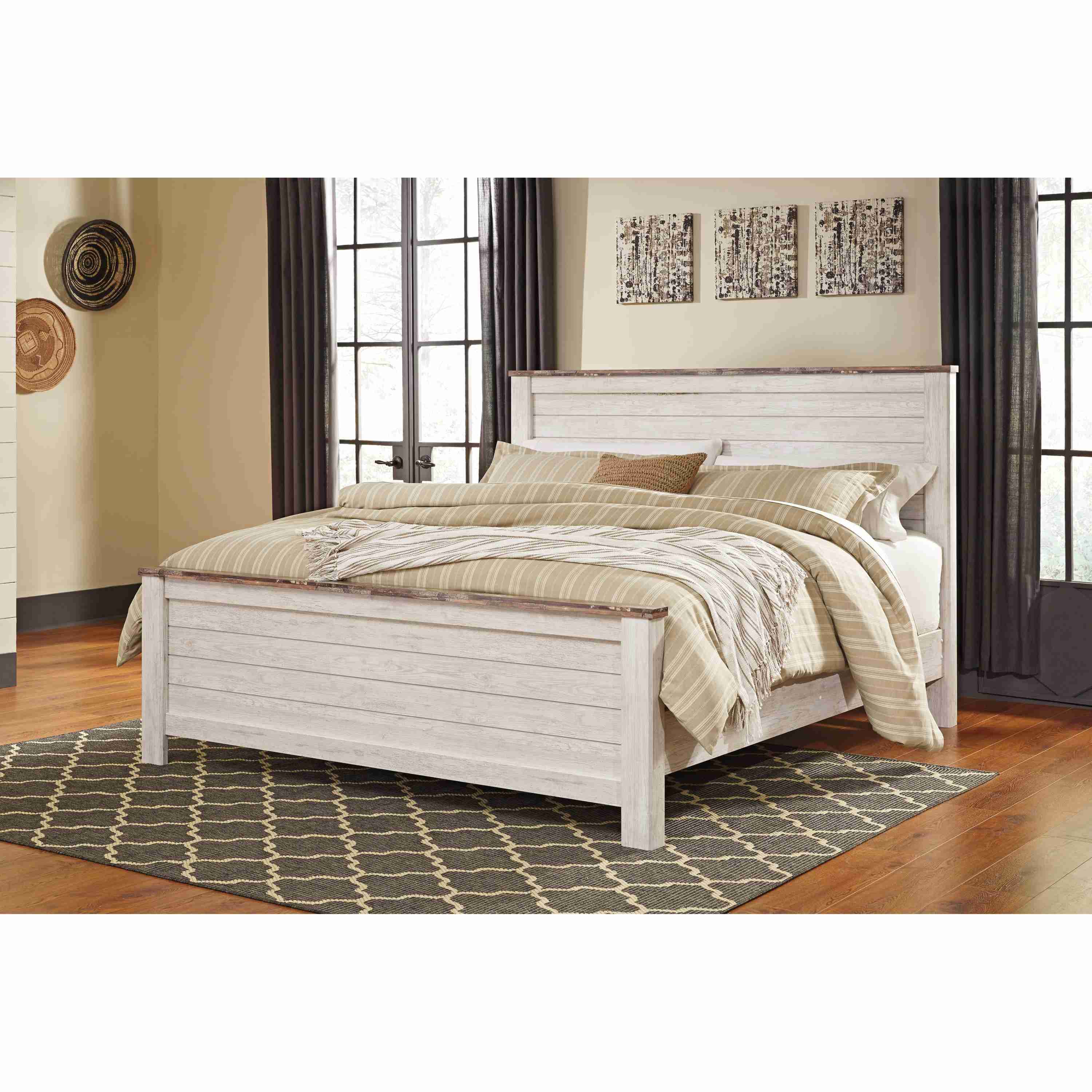 Signature Design by Ashley Willowton B267 7 pc King Panel Bedroom Set - Image 2