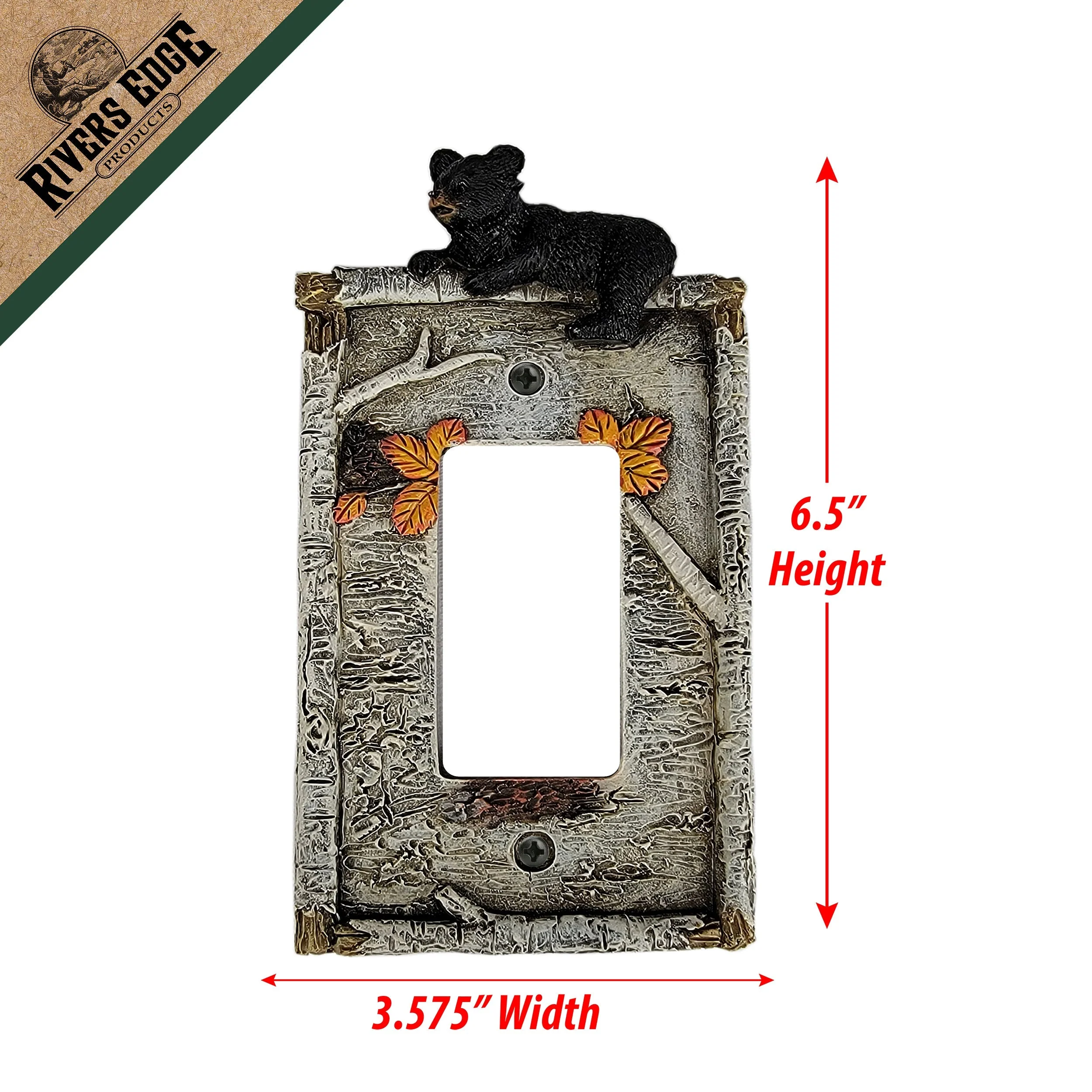 Electrical Cover Plate Single-Birch Bear - Image 3