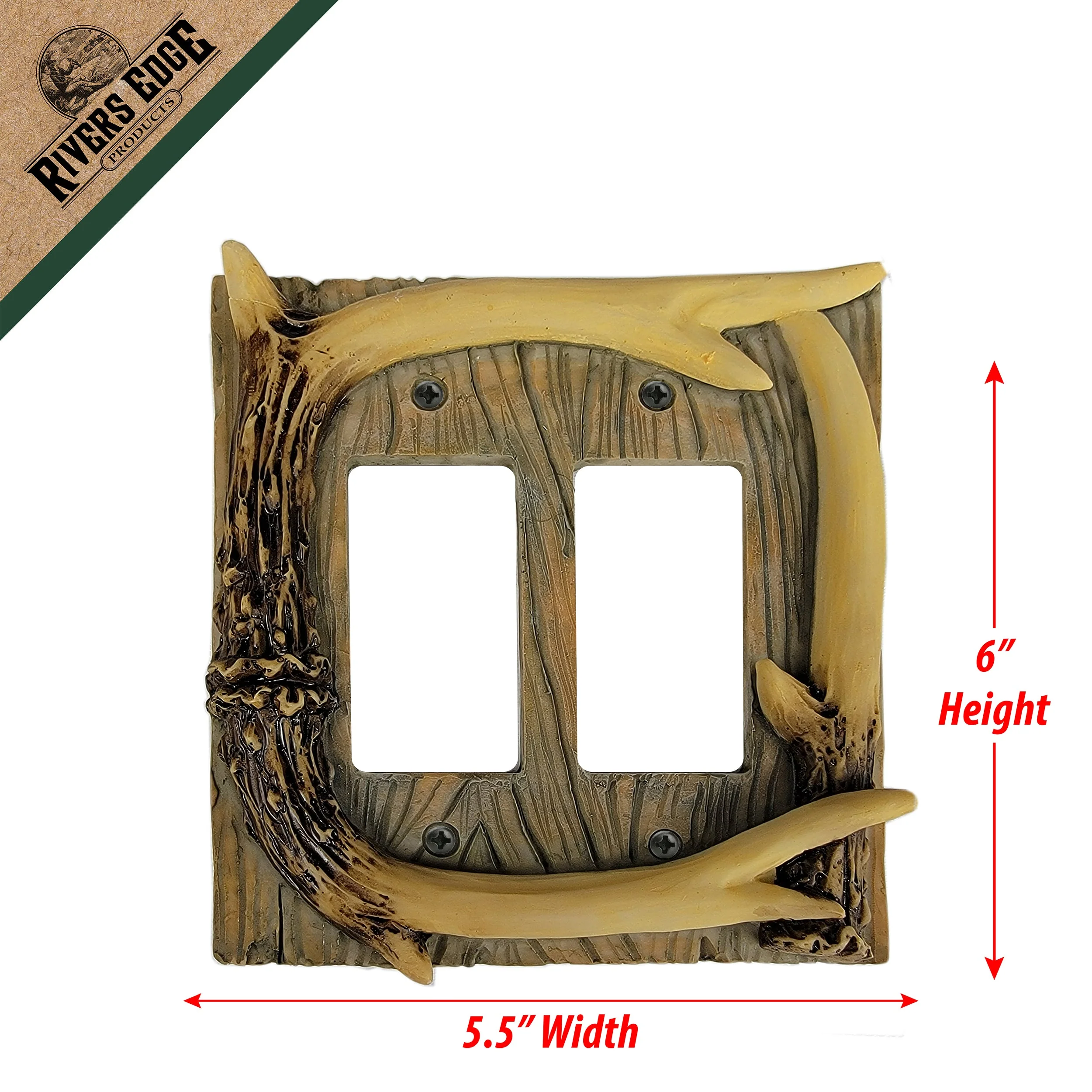 Electrical Cover Plate Double-Antler - Image 3