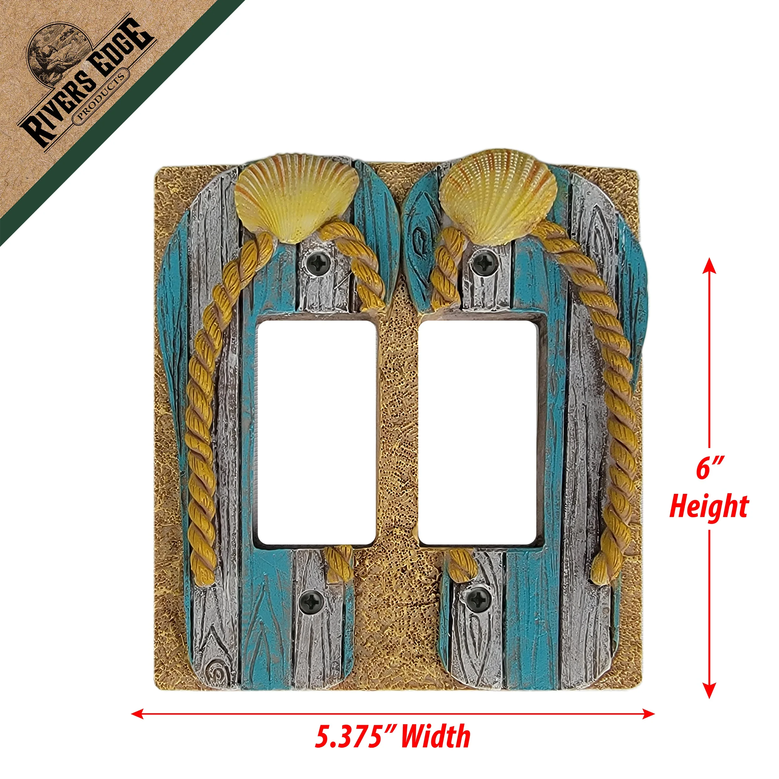 Electrical Cover Plate Double-Beach - Image 3