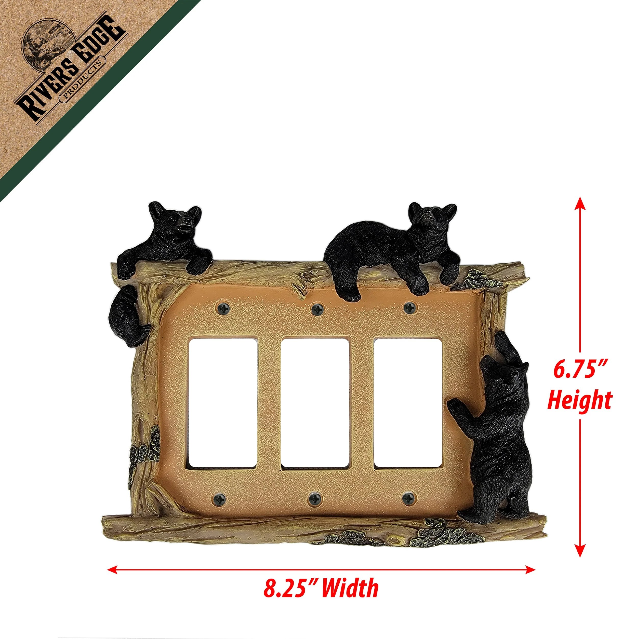 Electrical Cover Plate Triple-Bear - Image 3