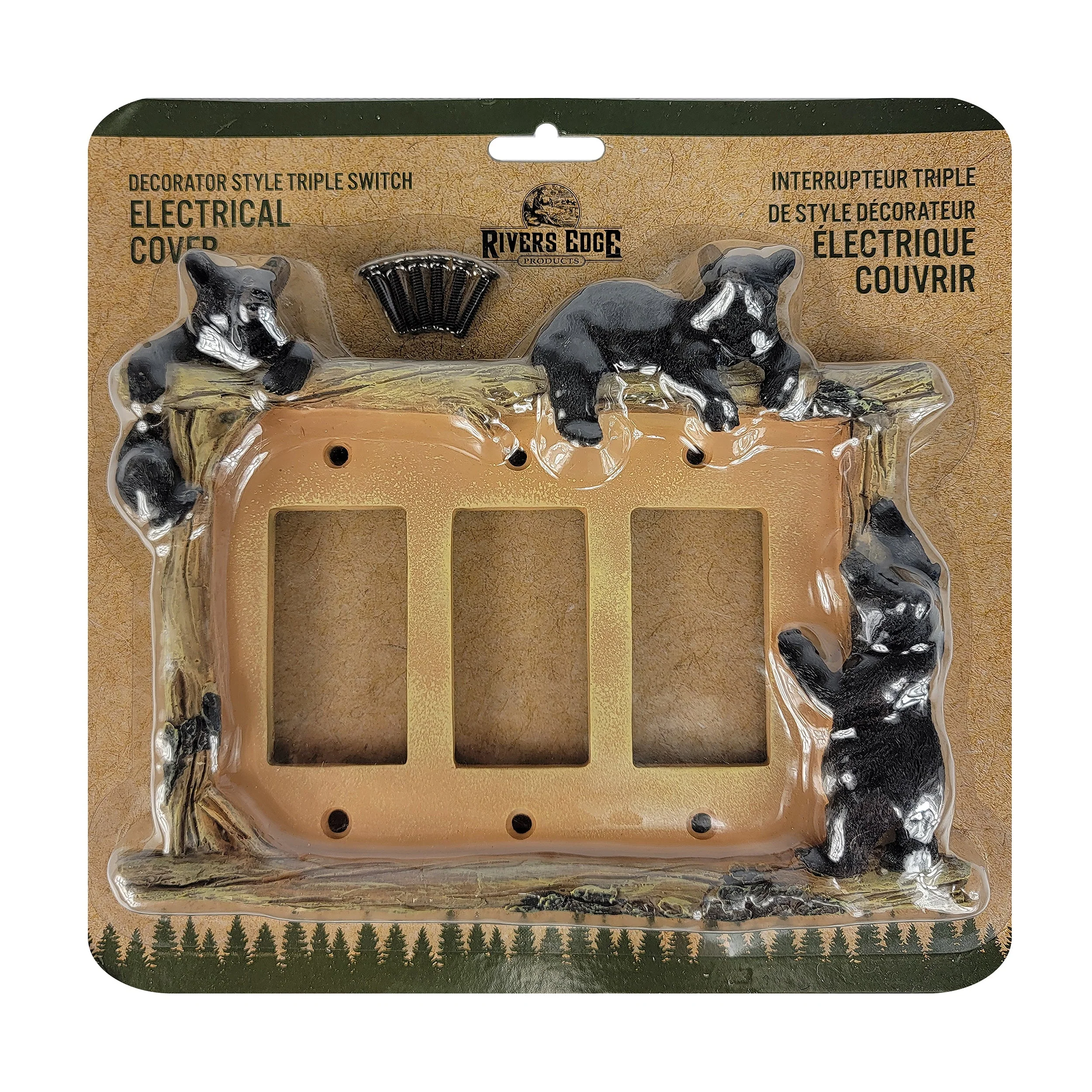 Electrical Cover Plate Triple-Bear - Image 2