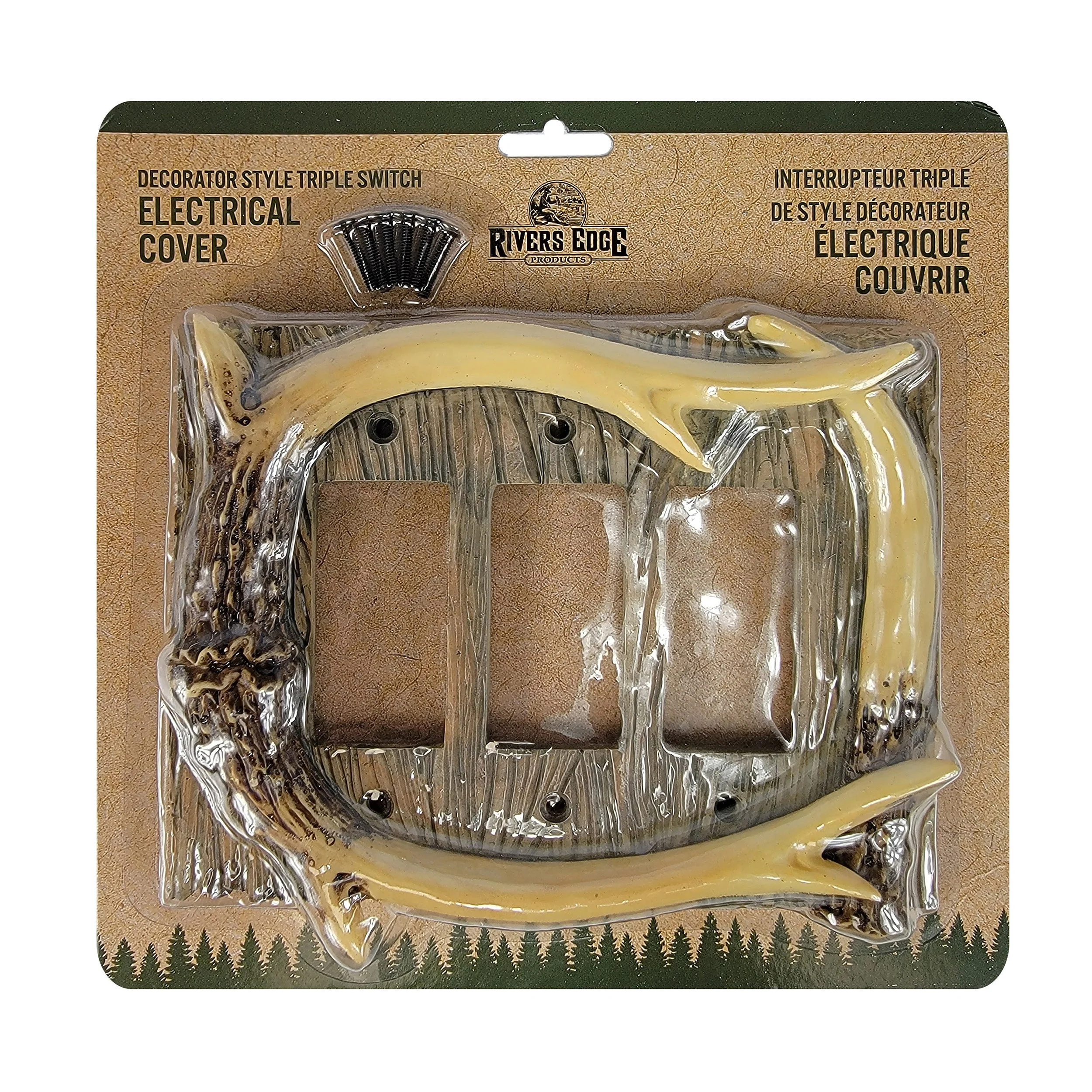 Electrical Cover Plate Triple-Antler - Image 2