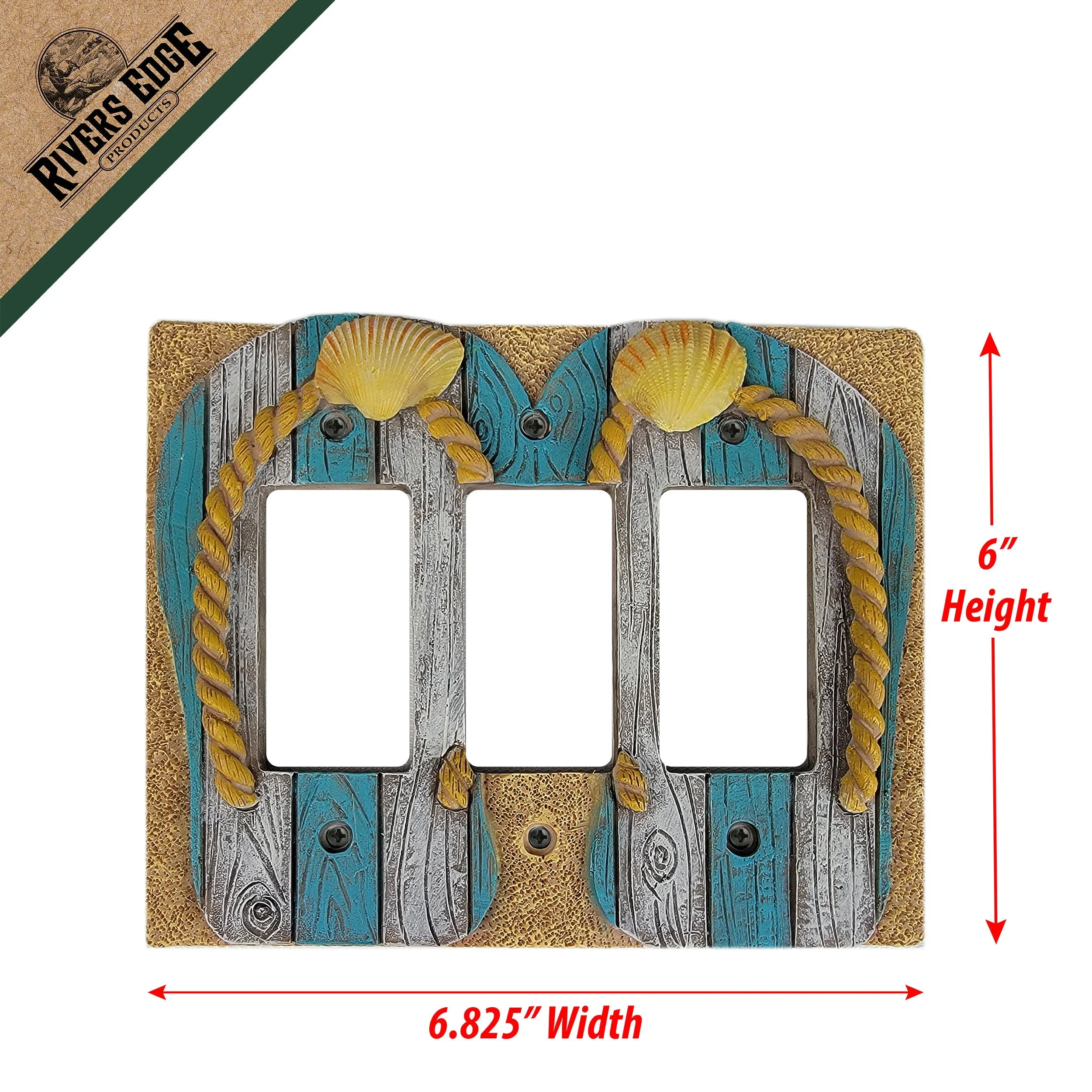 Electrical Cover Plate Triple-Beach - Image 3