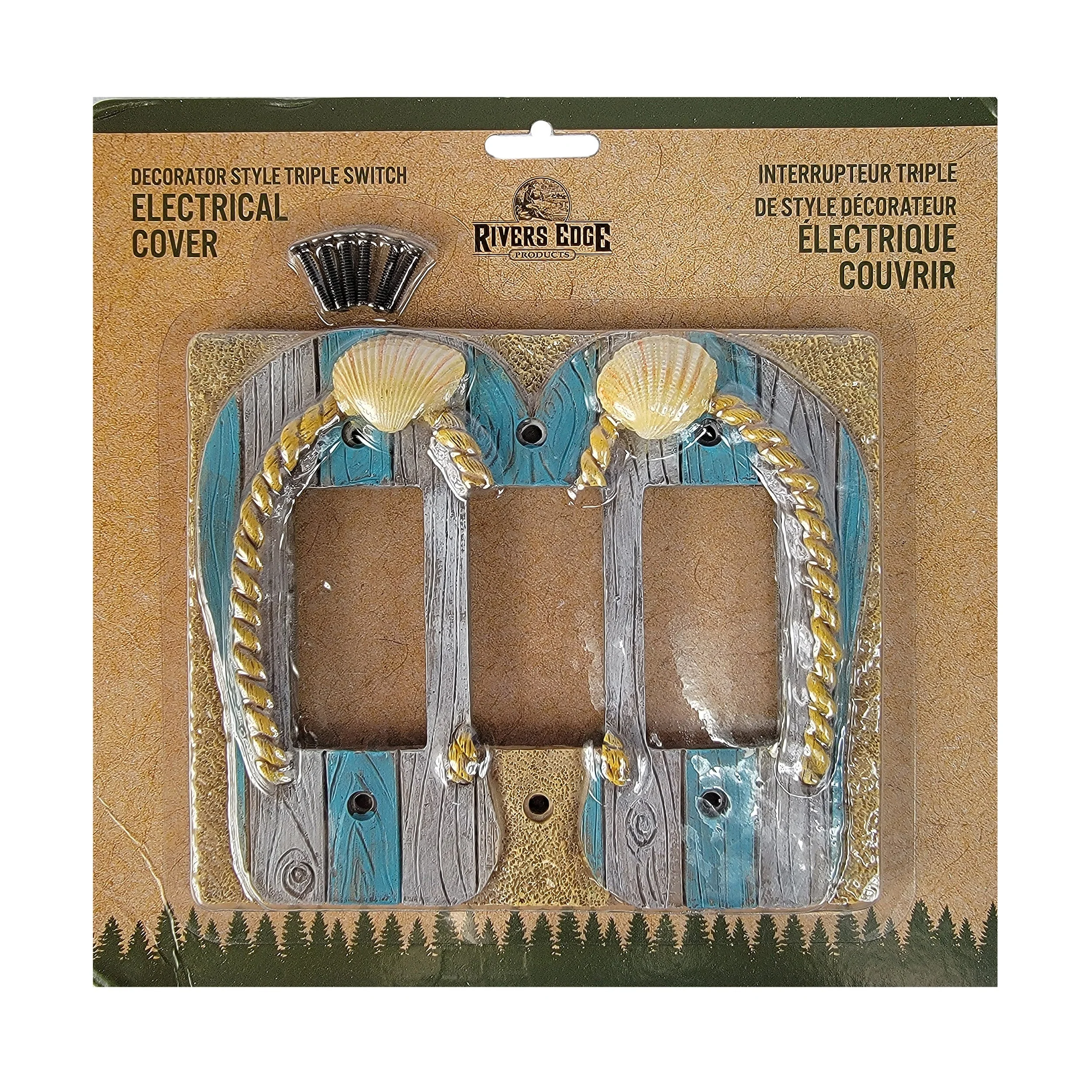 Electrical Cover Plate Triple-Beach - Image 2