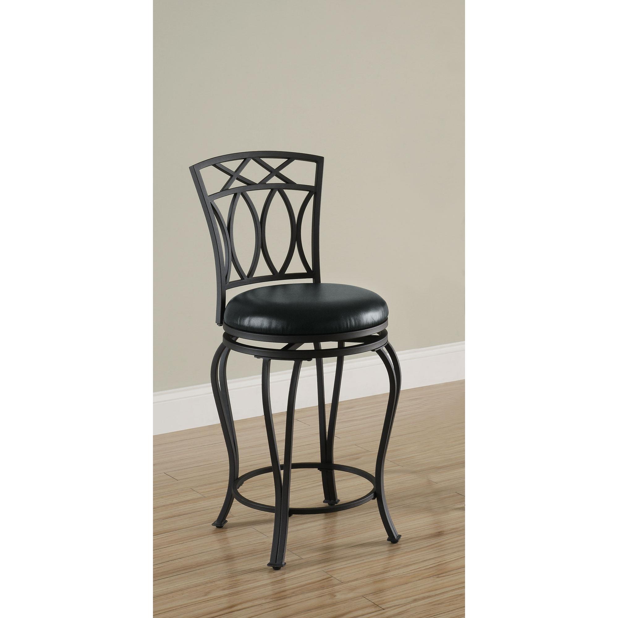 Coaster Furniture Adamsville 122059 Upholstered Swivel Counter Height Stool - Black - Image 2