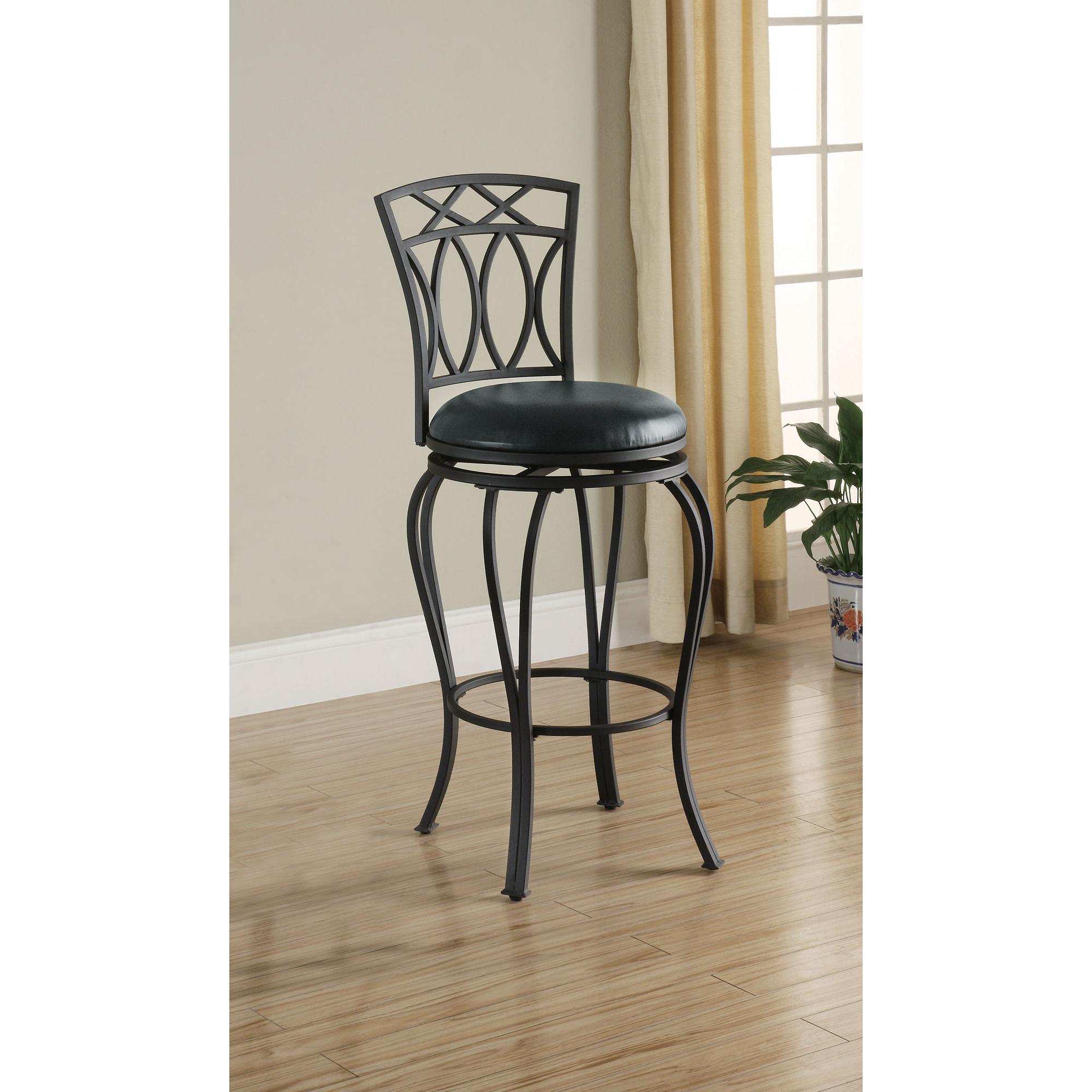 Coaster Furniture Adamsville 122060 Upholstered Swivel Bar Stool - Black - Image 2