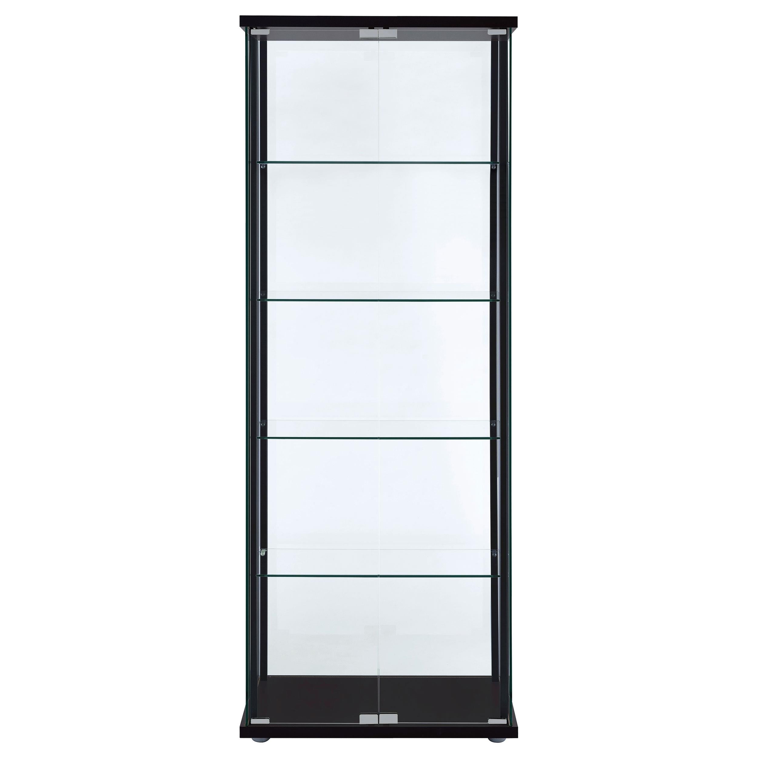 Coaster Furniture Delphinium 950170 5-shelf Clear Glass Curio Display Cabinet - Black - Image 2
