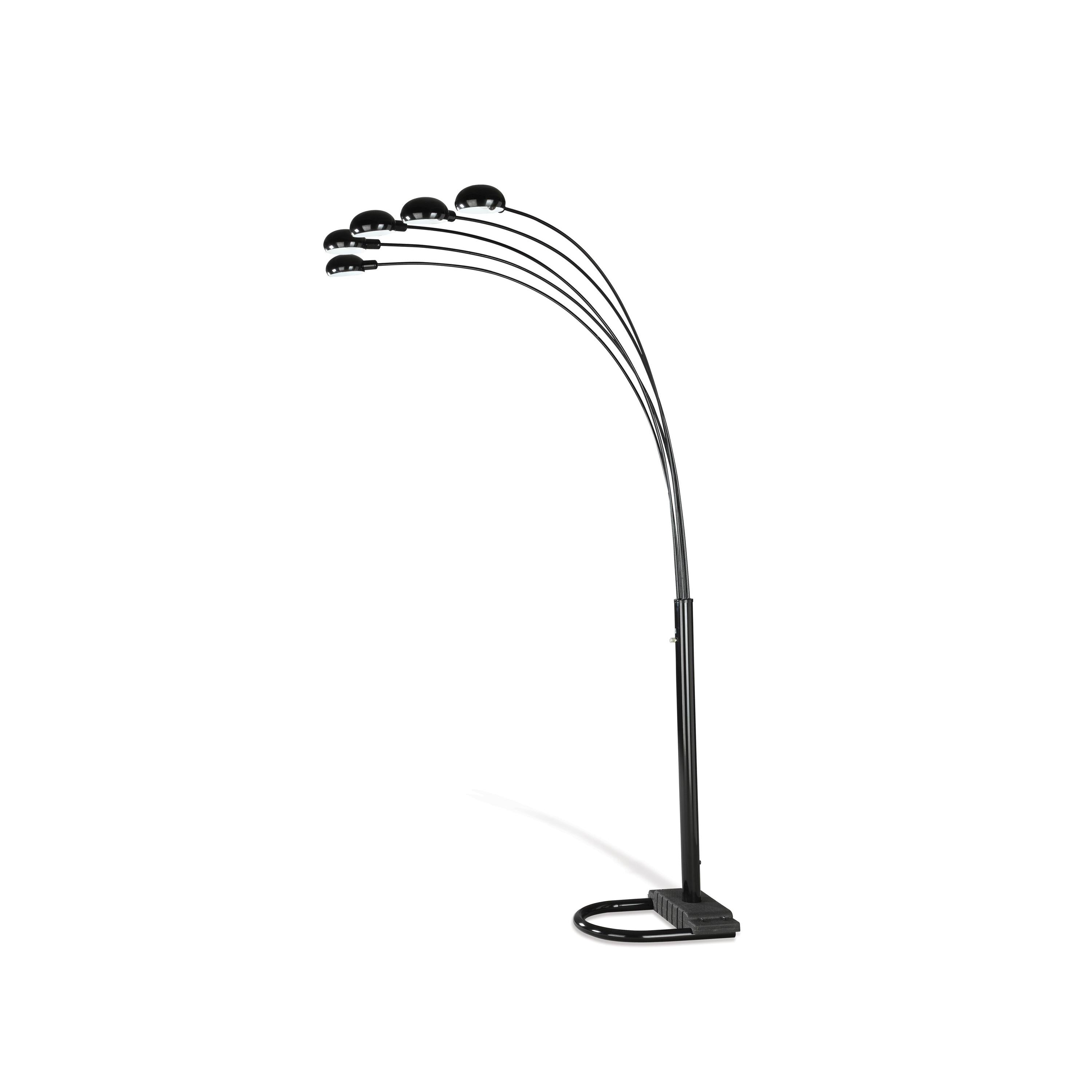 Coaster Furniture Kayd 1297A 92-inch Arc 5-light Dome Shade Metal Floor Lamp – Black