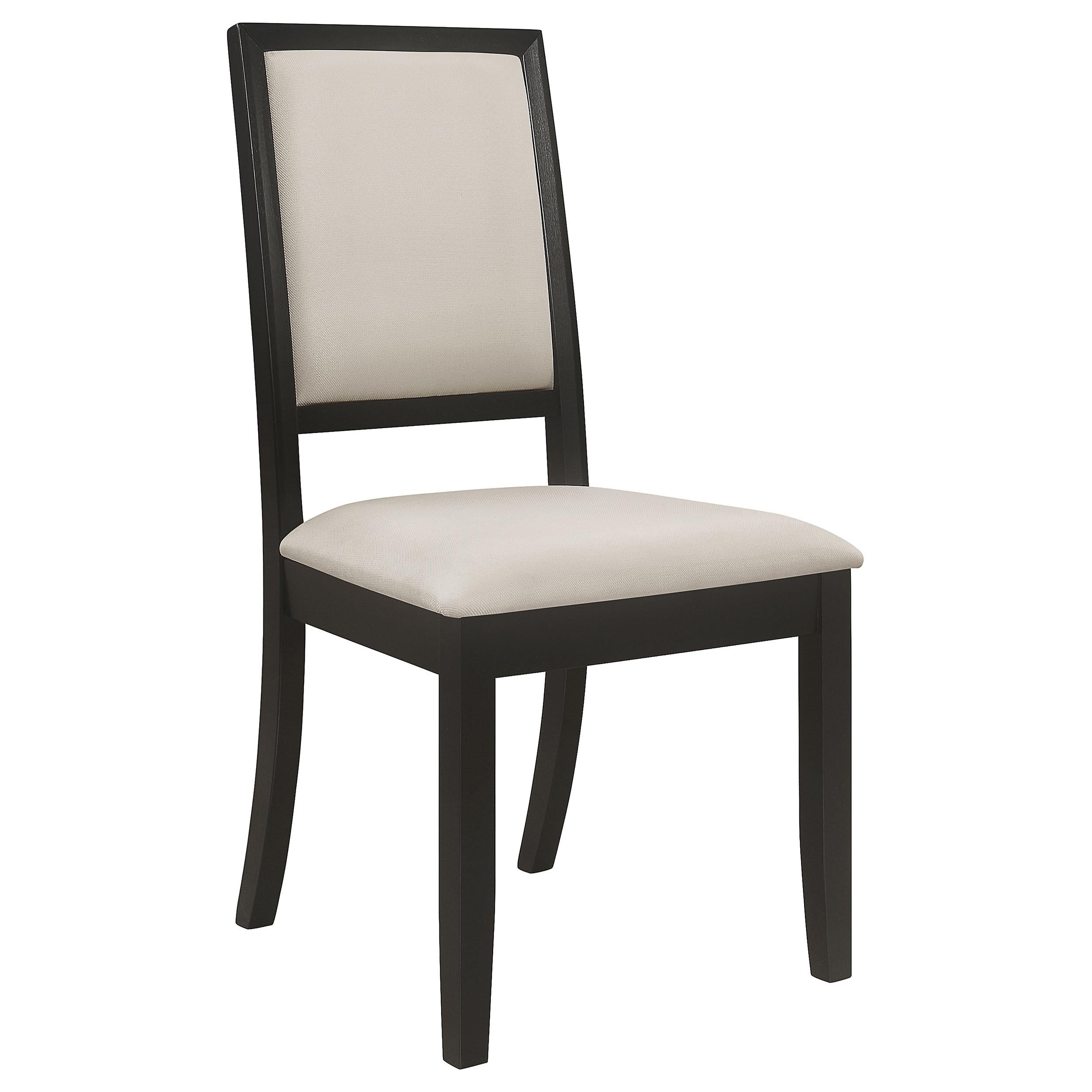 Coaster Furniture Louise 101562 Upholstered Wood Dining Side Chair - Black (Set of 2) - Image 1