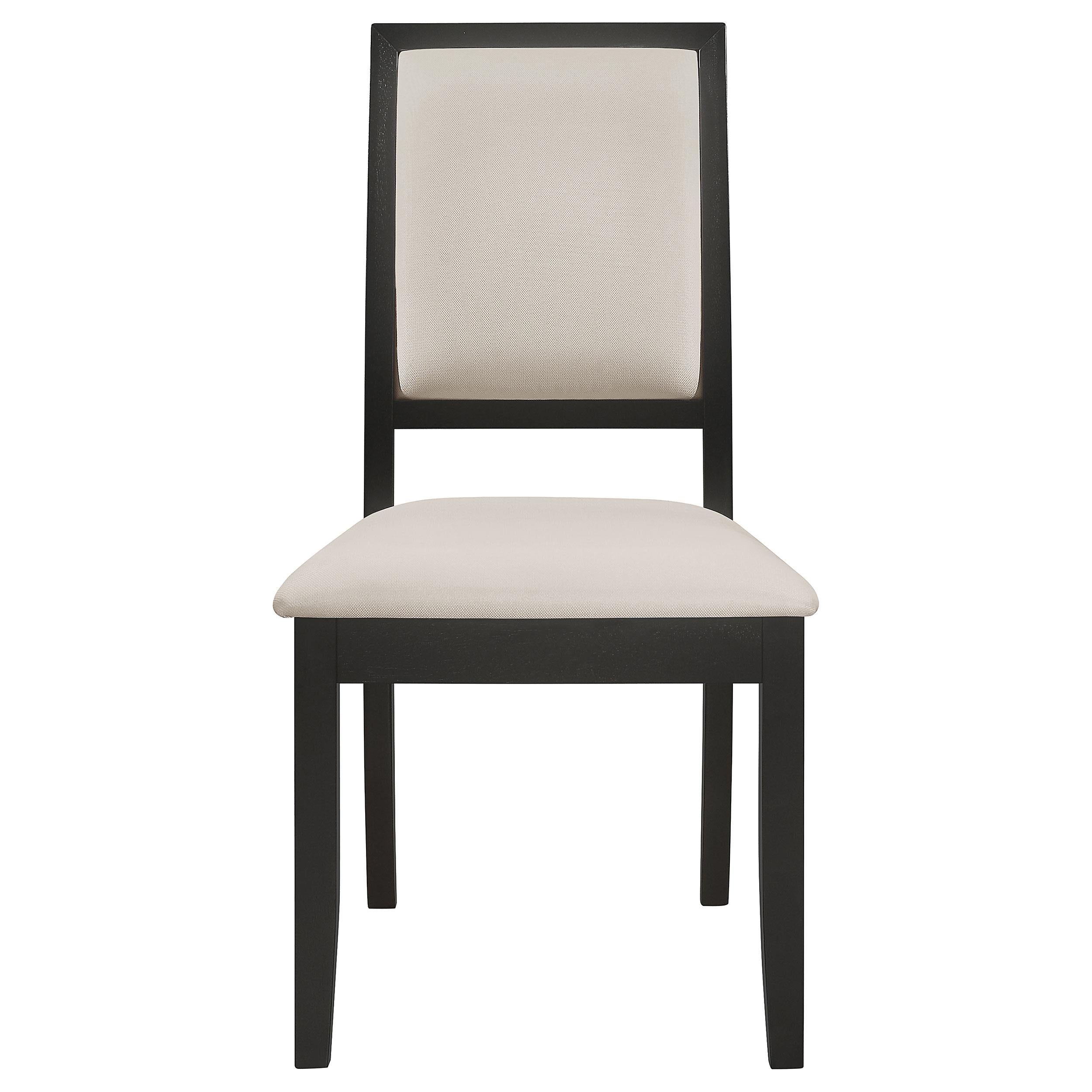 Coaster Furniture Louise 101562 Upholstered Wood Dining Side Chair - Black (Set of 2) - Image 2