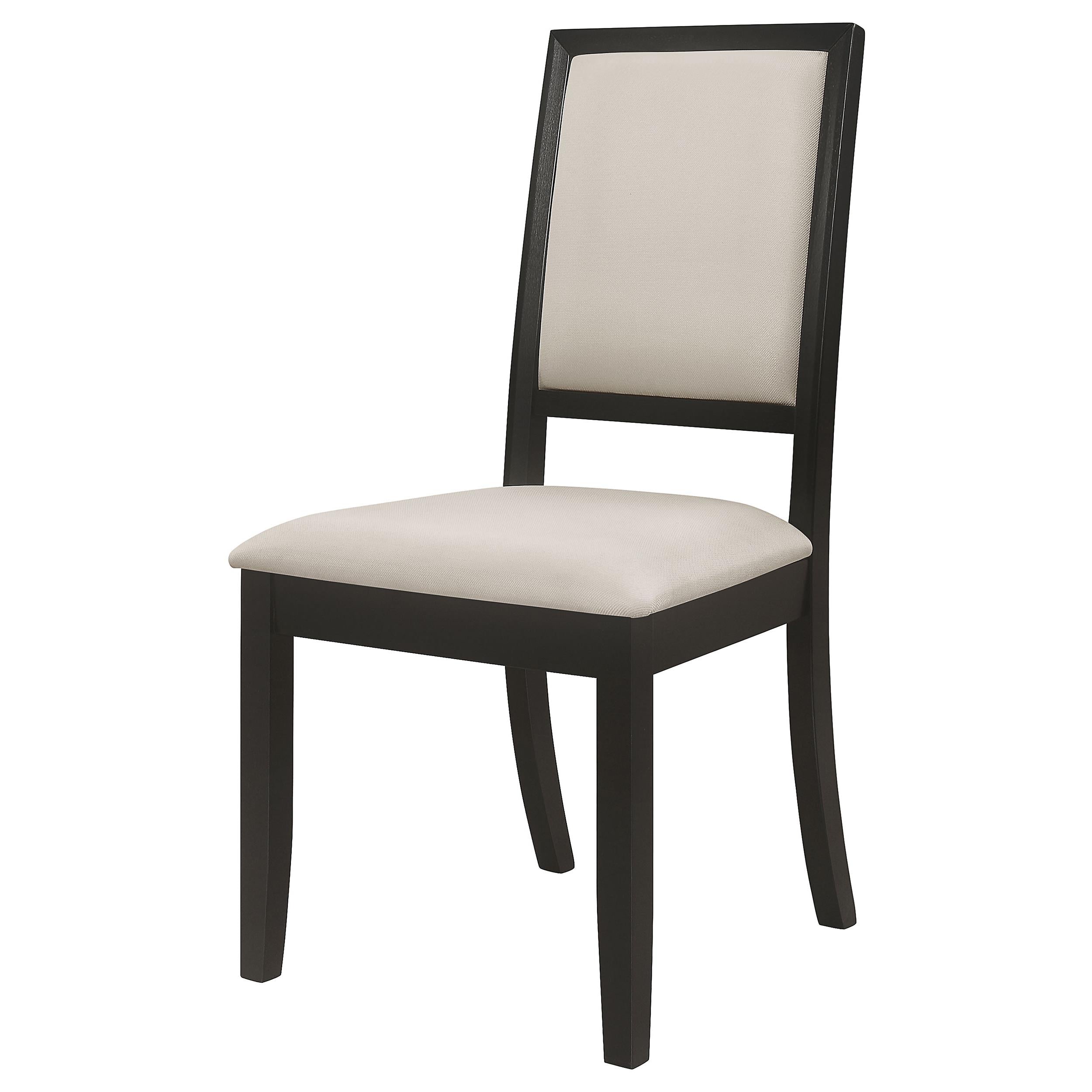 Coaster Furniture Louise 101562 Upholstered Wood Dining Side Chair - Black (Set of 2) - Image 3