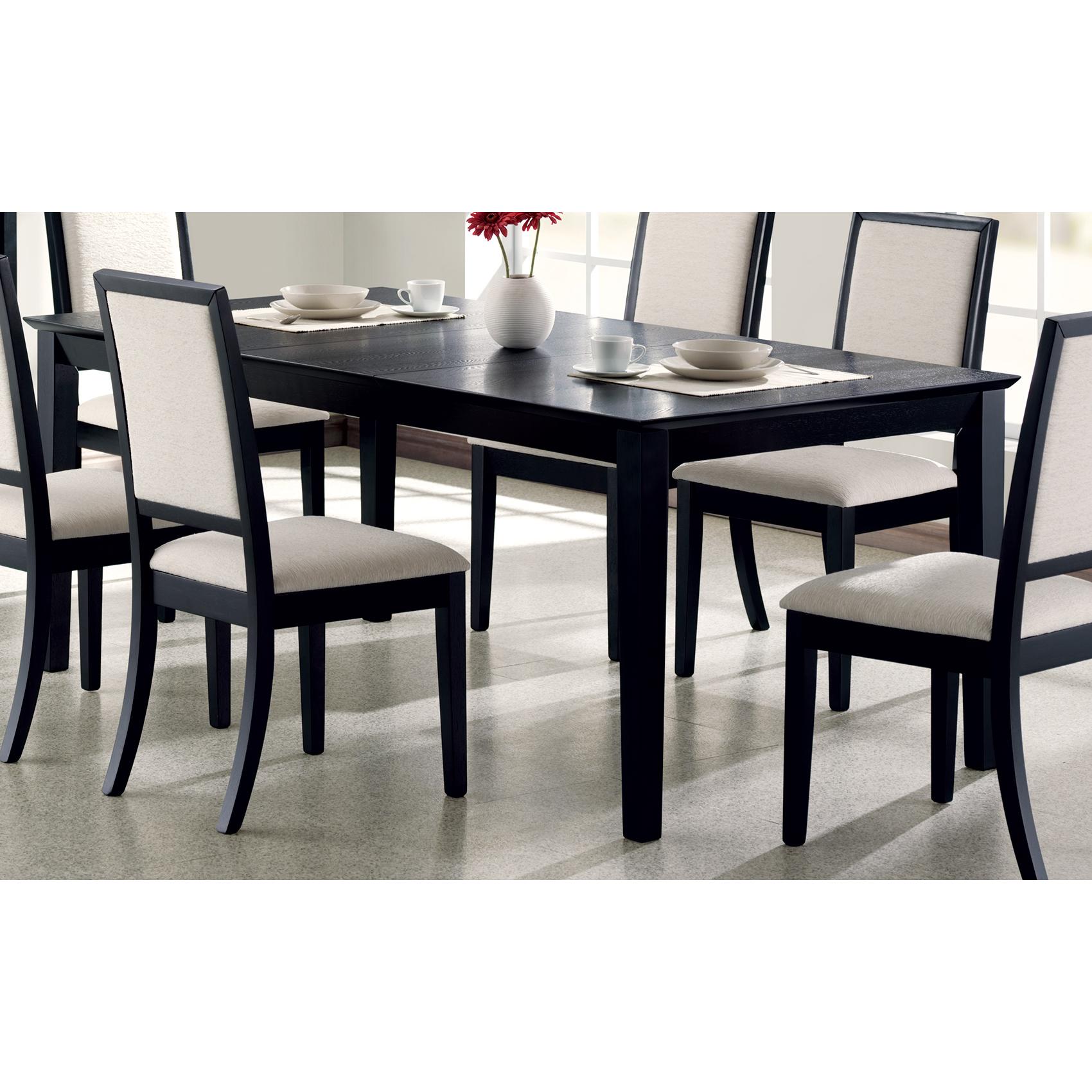 Coaster Furniture Louise 101561 Rectangular 78-inch Extension Leaf Dining Table - Black - Image 2