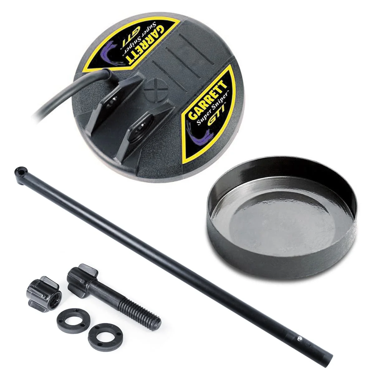 Garrett Super Sniper 4.5" Round Concentric Coil, Cover, Lower Rod & Hardware - Image 1