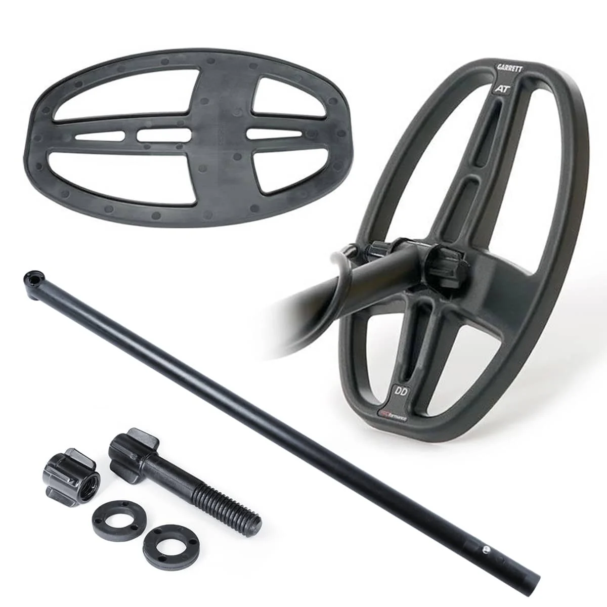 Garrett AT Series 5" x 8" DD PROformance Search Coil, Cover, Rod & Hardware - Image 1