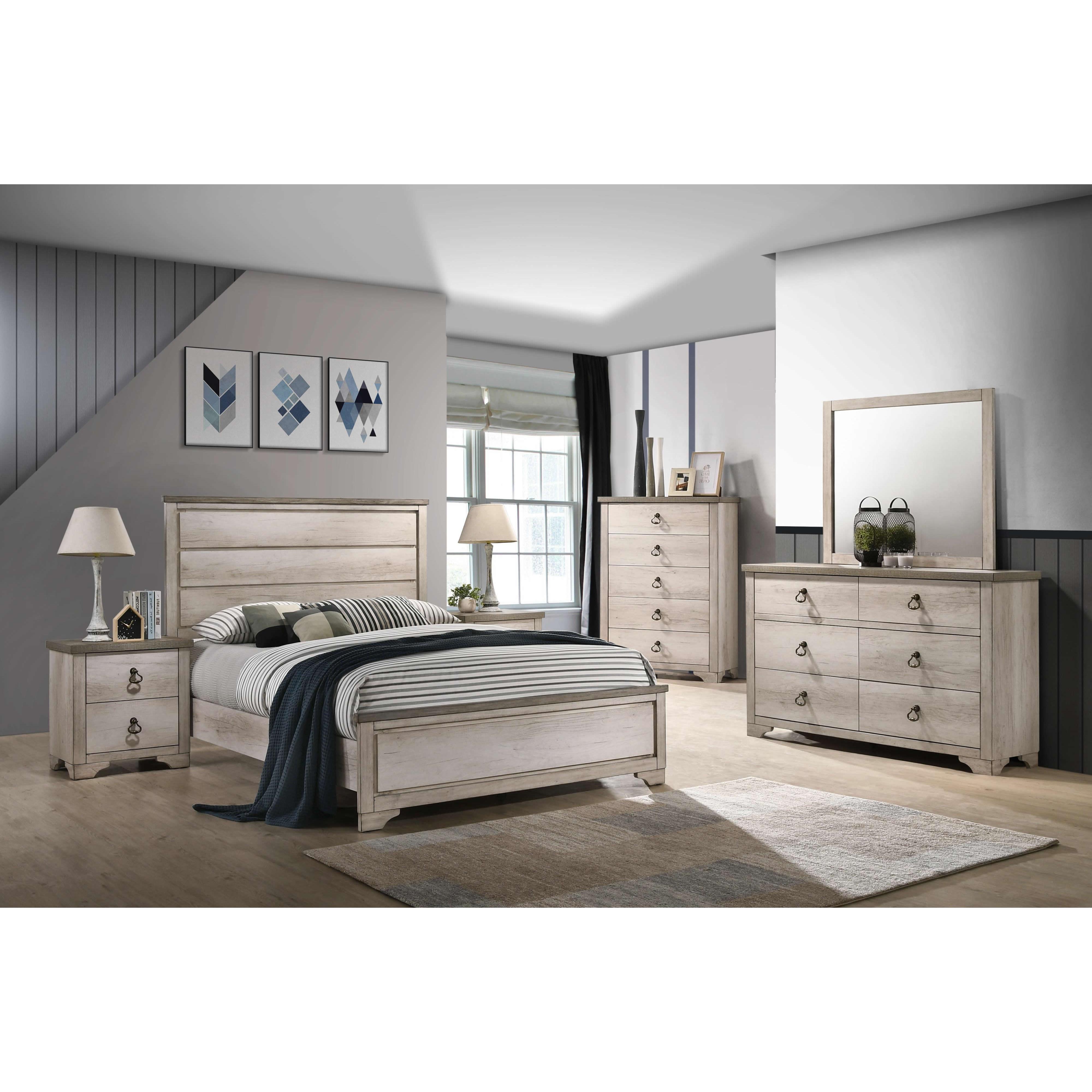 Crown Mark Patterson B3050 6 pc Full Panel Bedroom Set - Image 1