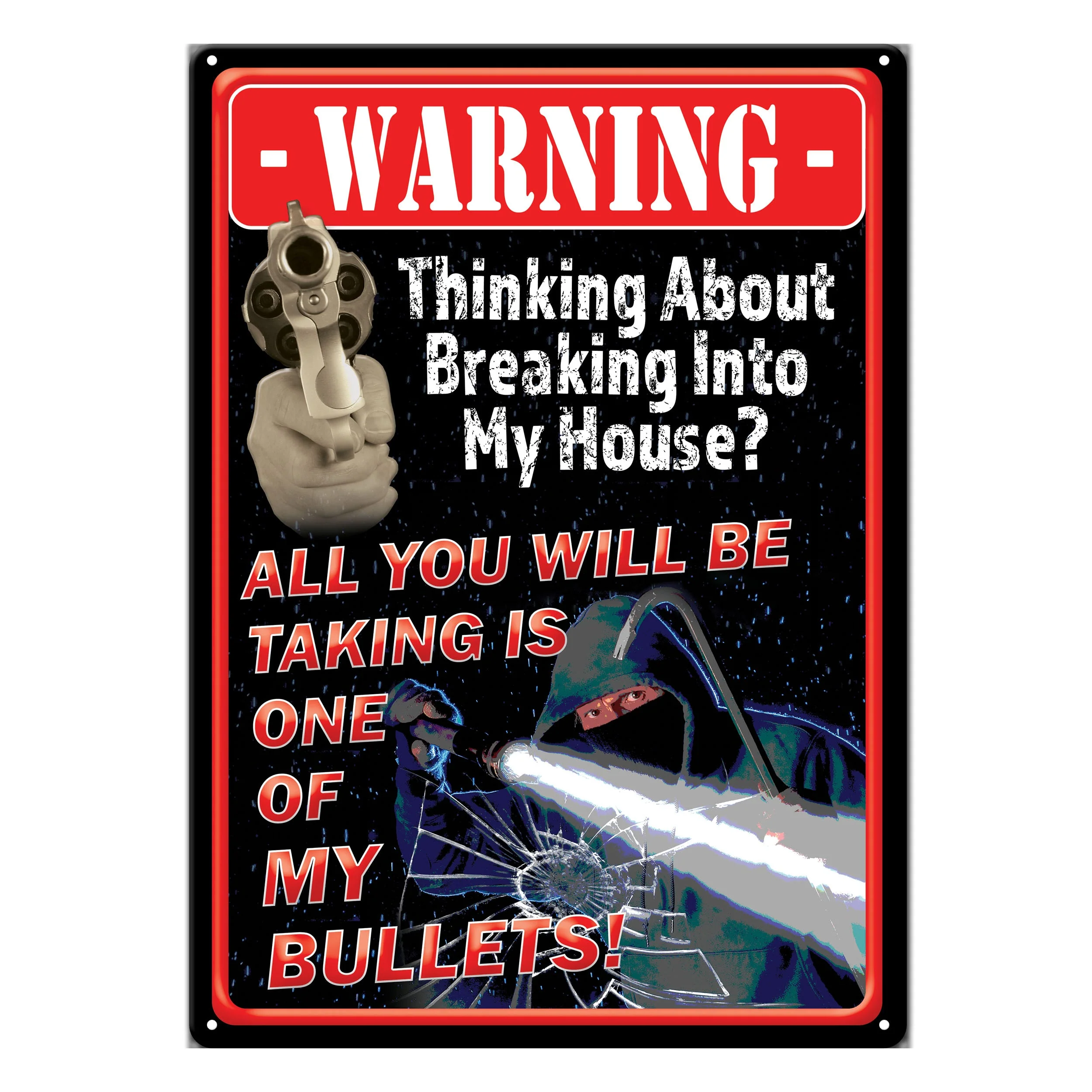 Tin Sign 12in x 17in-Take A Bullet - Image 1