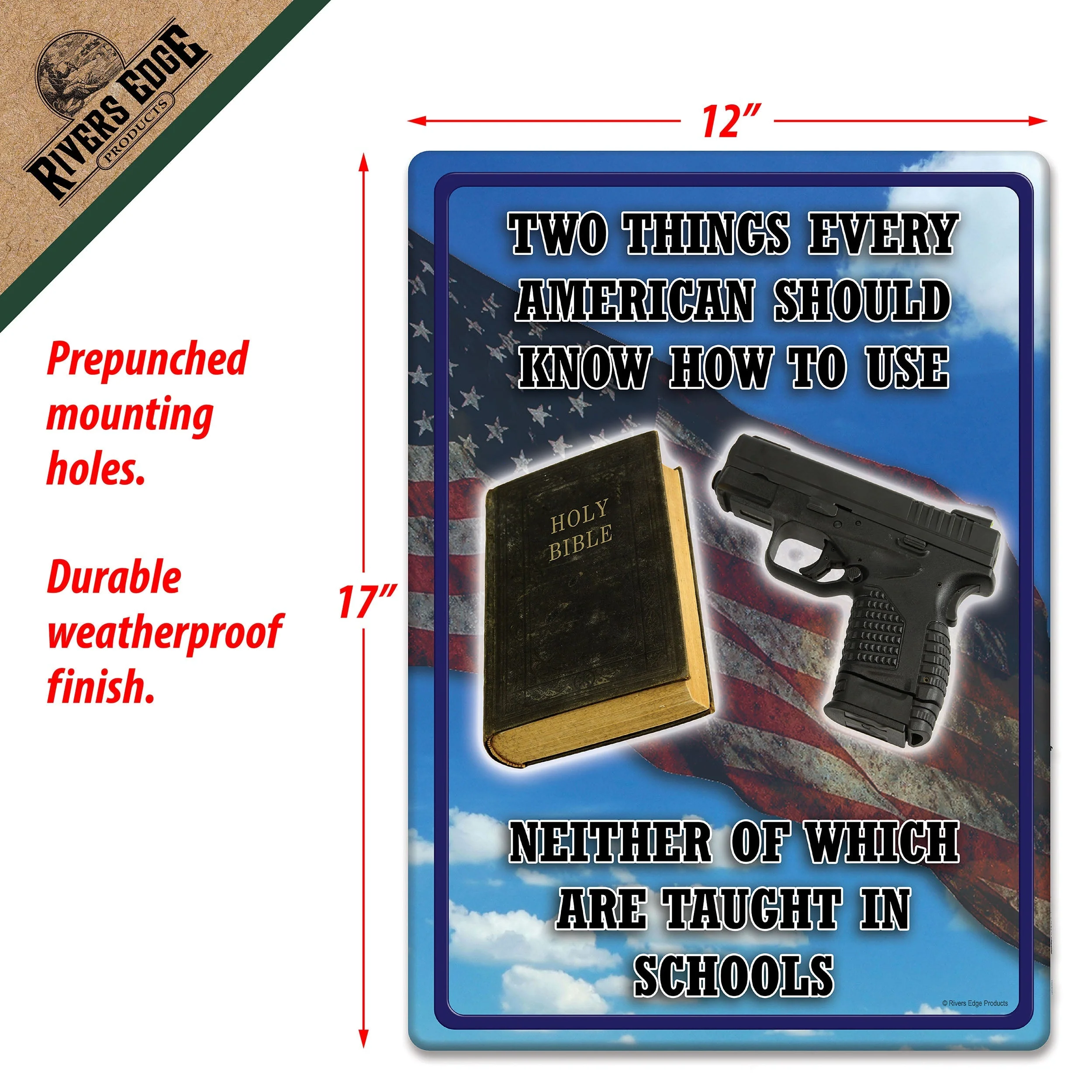 Tin Sign 12in x 17in-Two Things - Image 3