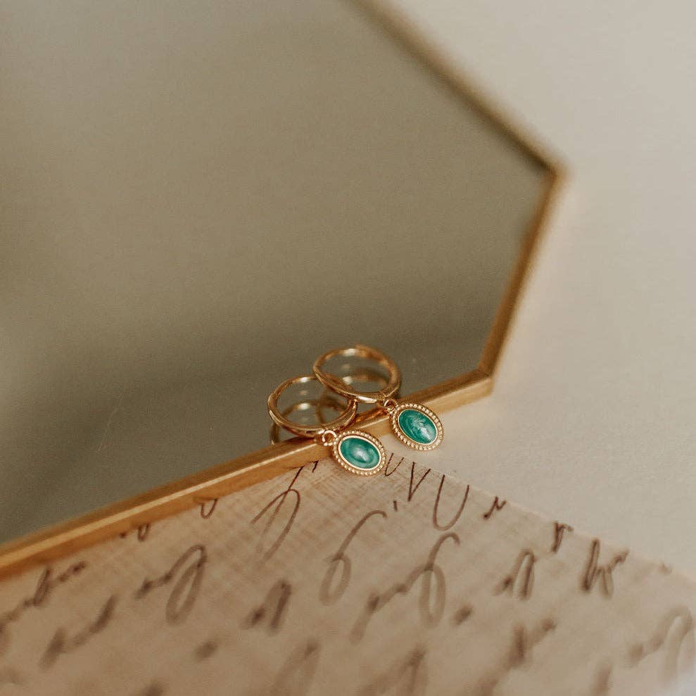 Riley Turquoise Hoops - Image 3