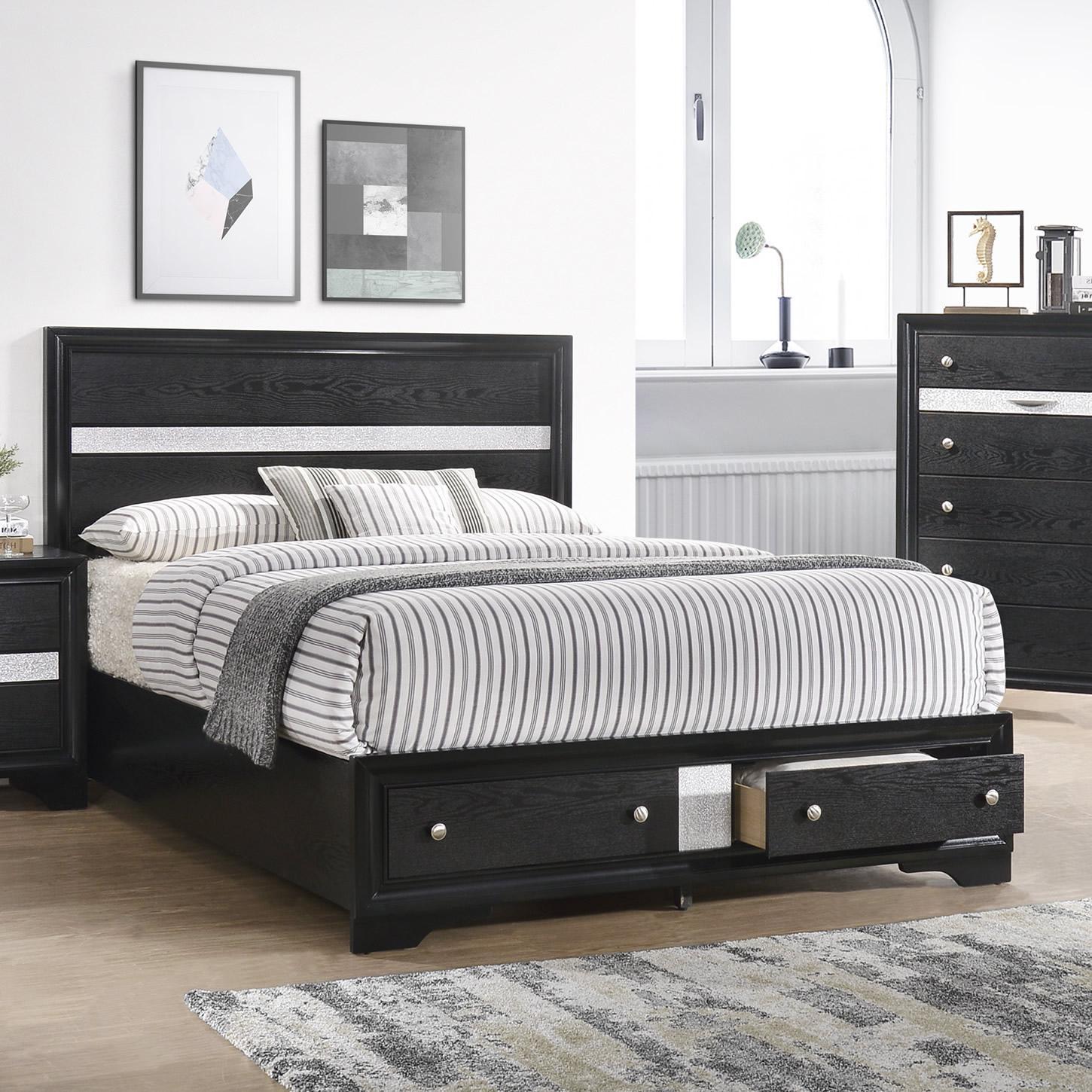 Crown Mark Regata B4670-Q 7 pc Queen Panel Bedroom Set with Storage - Image 2