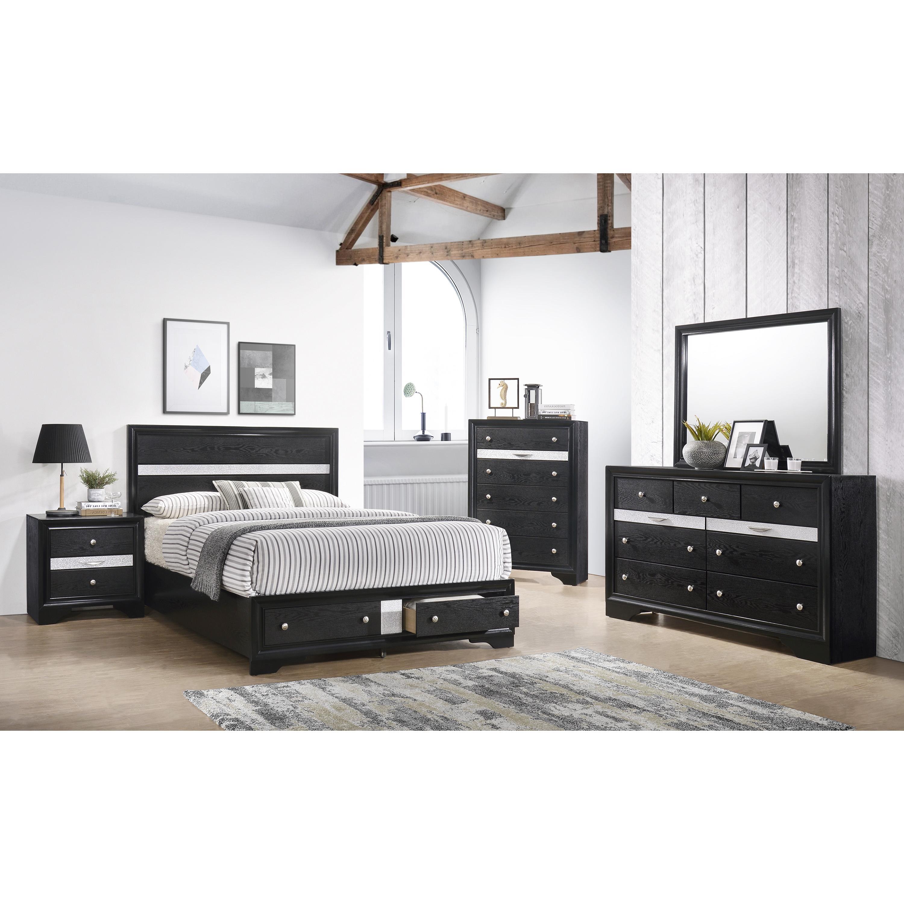 Crown Mark Regata B4670-K 7 pc King Panel Bedroom Set with Storage - Image 1