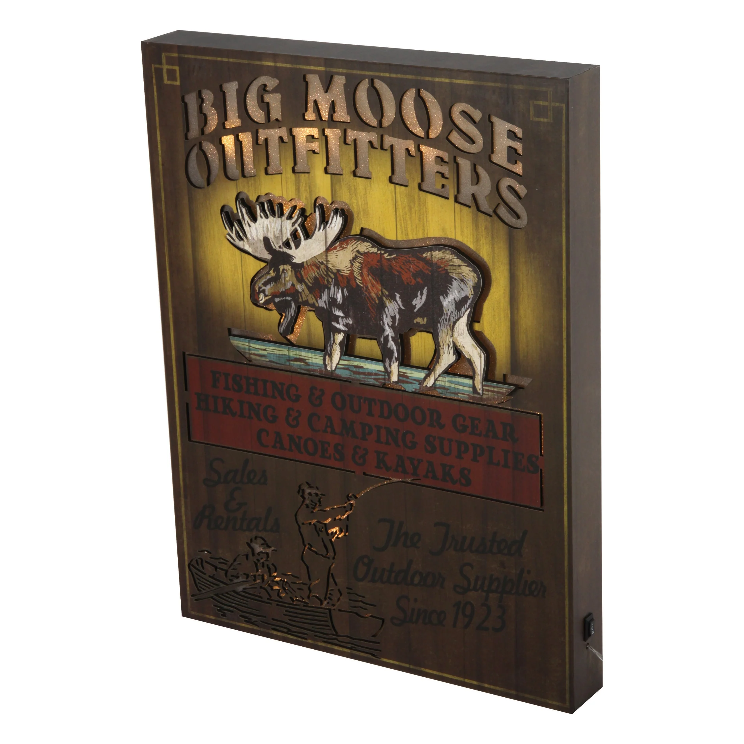 Wall Sign LED-Moose Outfitter - Image 1