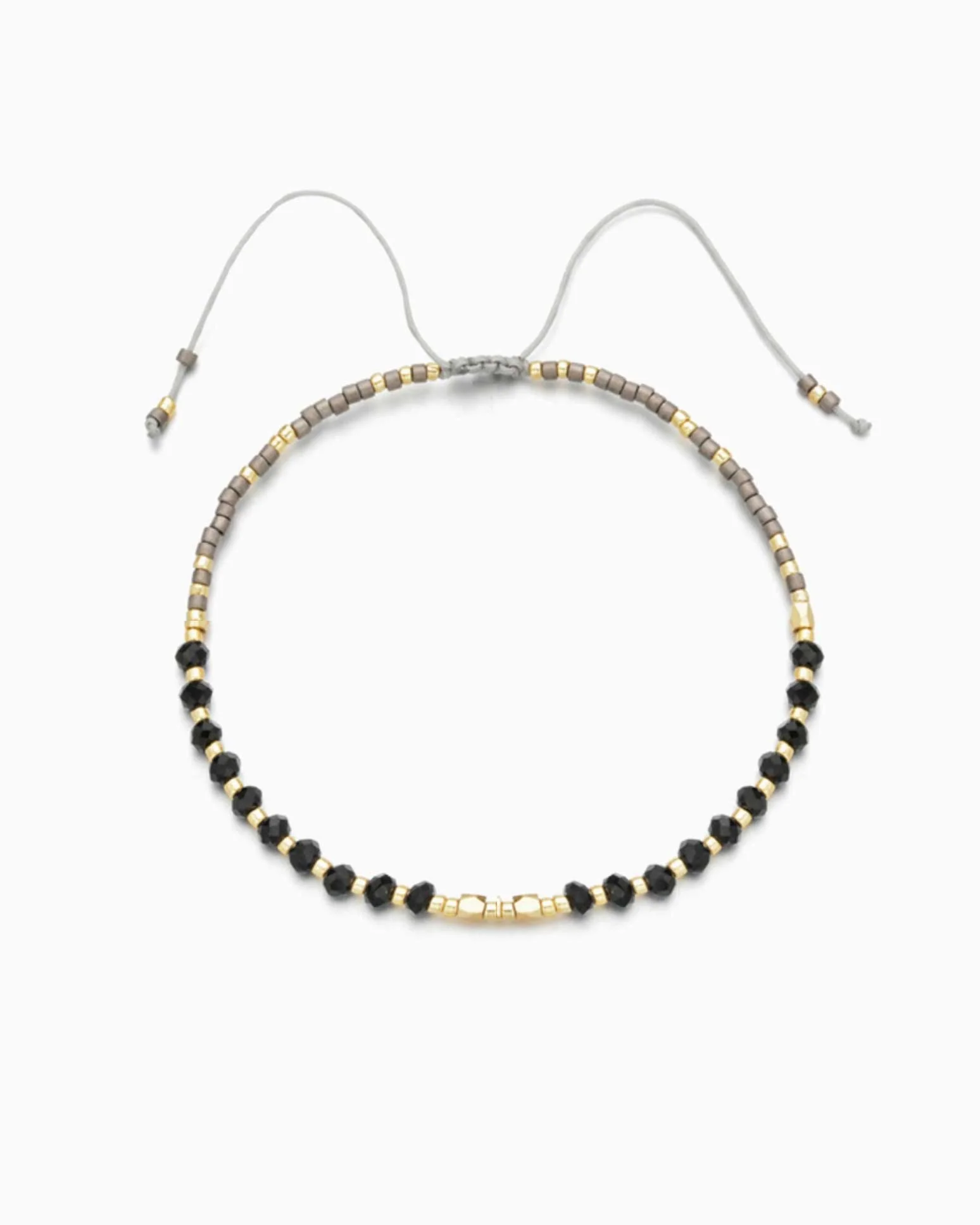 Black Onyx Healing Gemstone Stacking Bracelet - Image 2