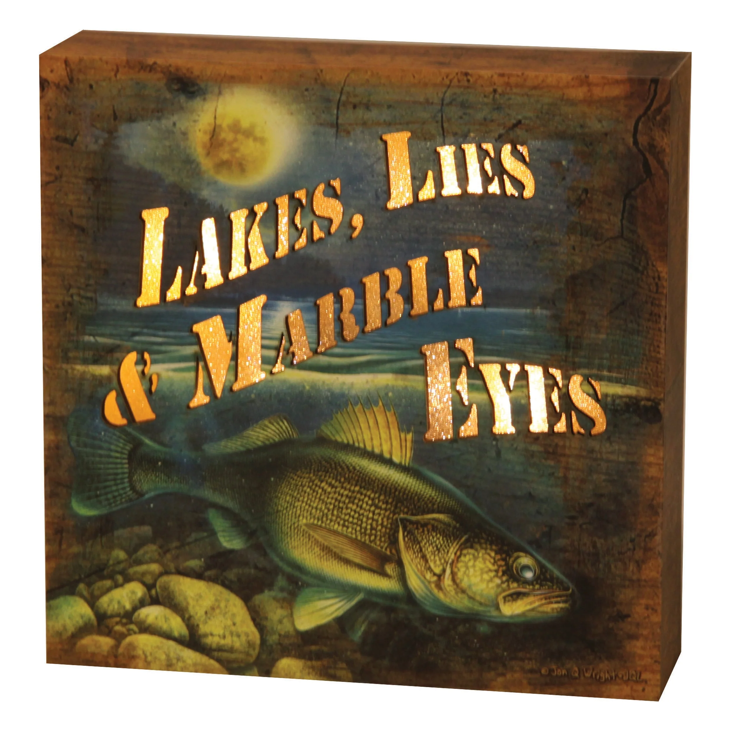 LED Box 6in x 6in-Lake Lies Marble