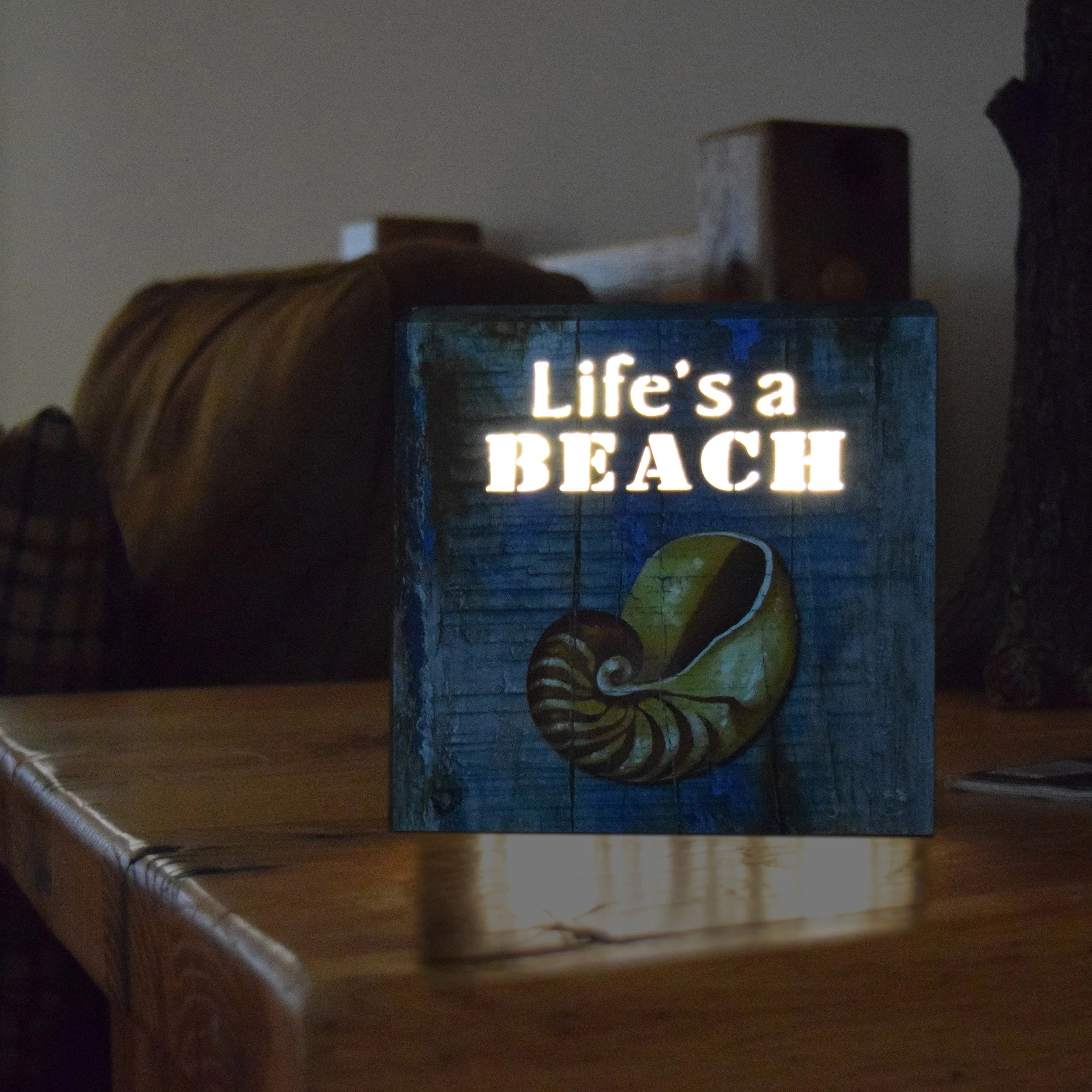 LED Box 6in x 6in-Lifes a Beach - Image 3