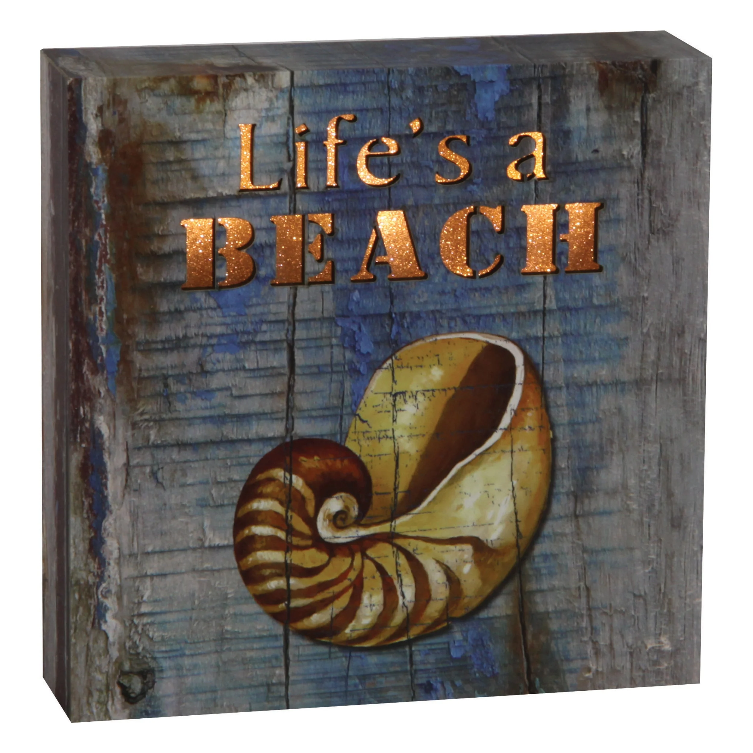 LED Box 6in x 6in-Lifes a Beach