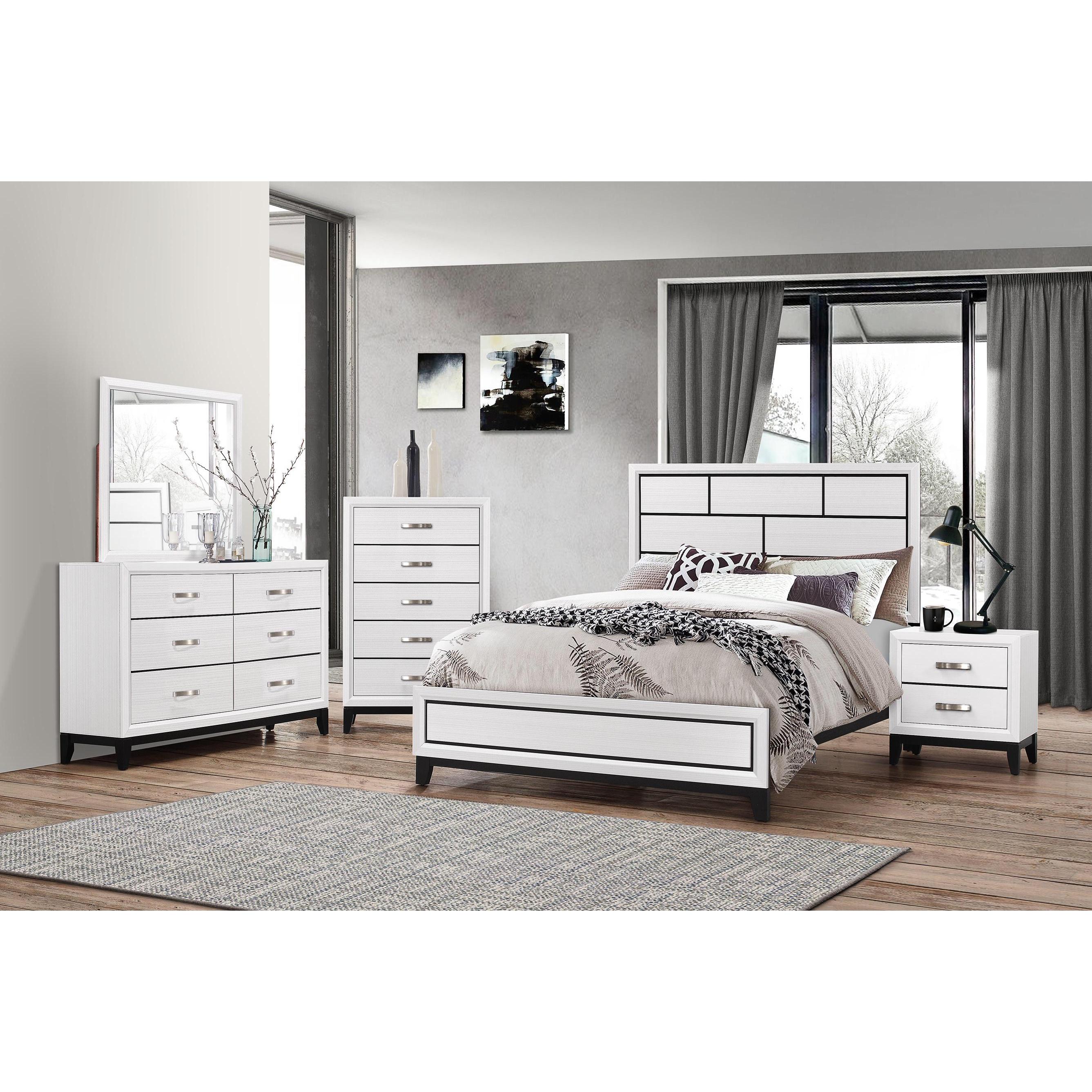 Crown Mark Ackerson B4610 7 pc Queen Panel Bedroom Set - Image 1