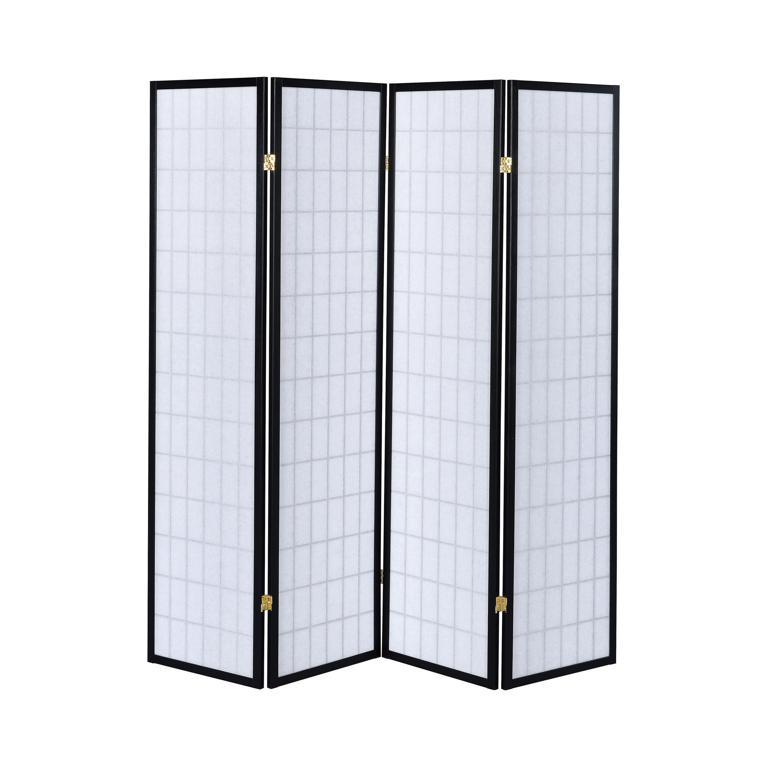 Coaster Furniture Roberto 4624 4-Panel Room Divider Folding Shoji Screen - Black - Image 2