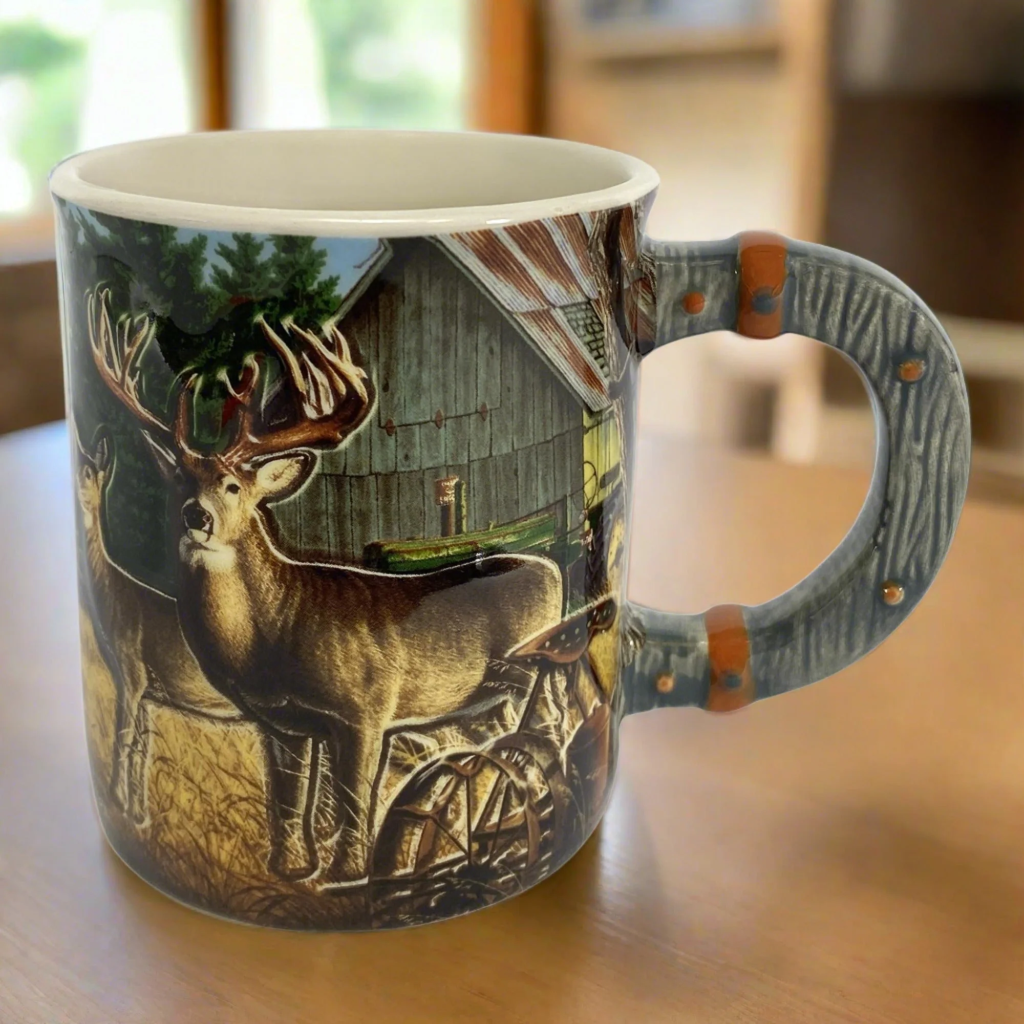Ceramic Mug 3D 15oz-Deer Farm - Image 1