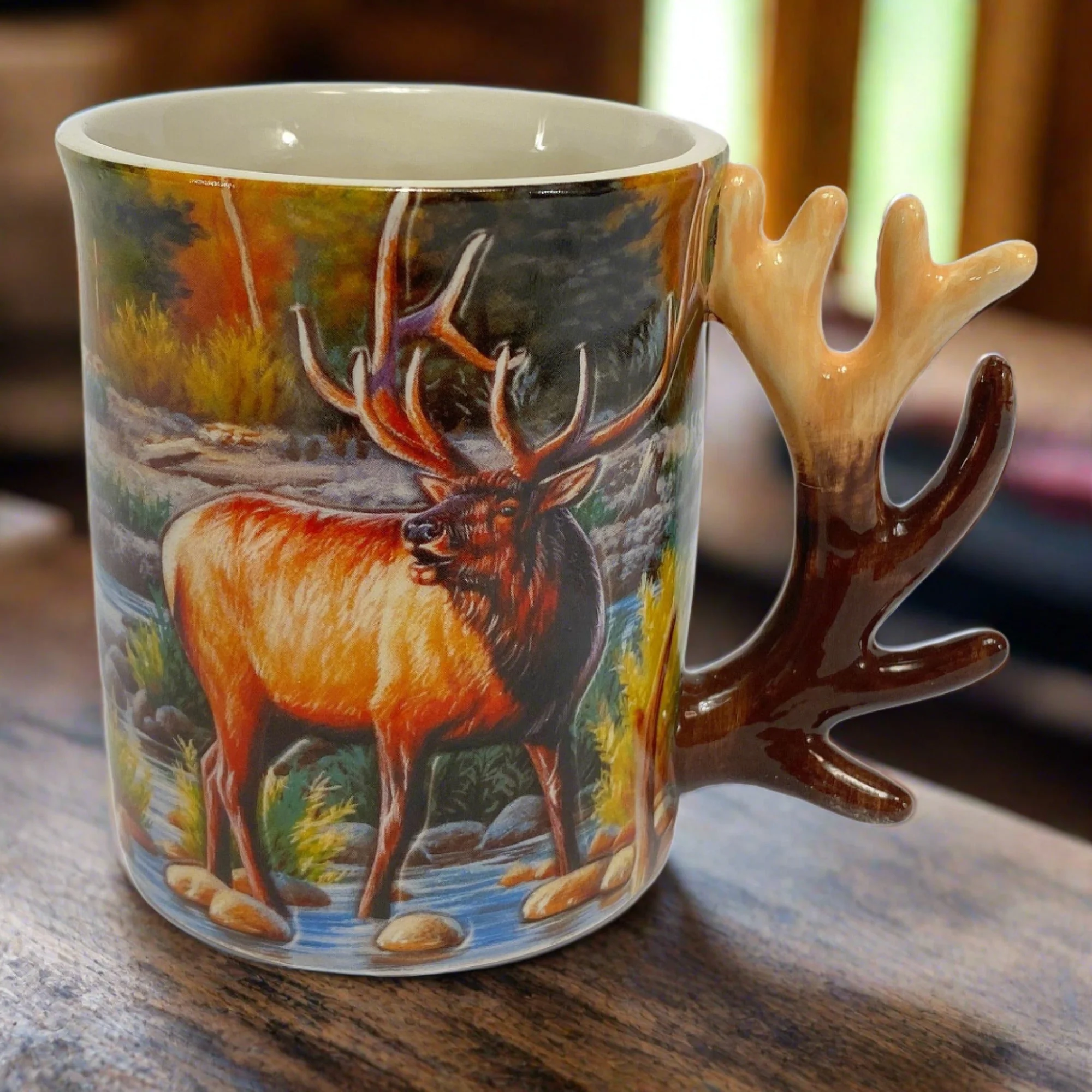 Ceramic Mug 3D 15oz-Elk Scene - Image 1
