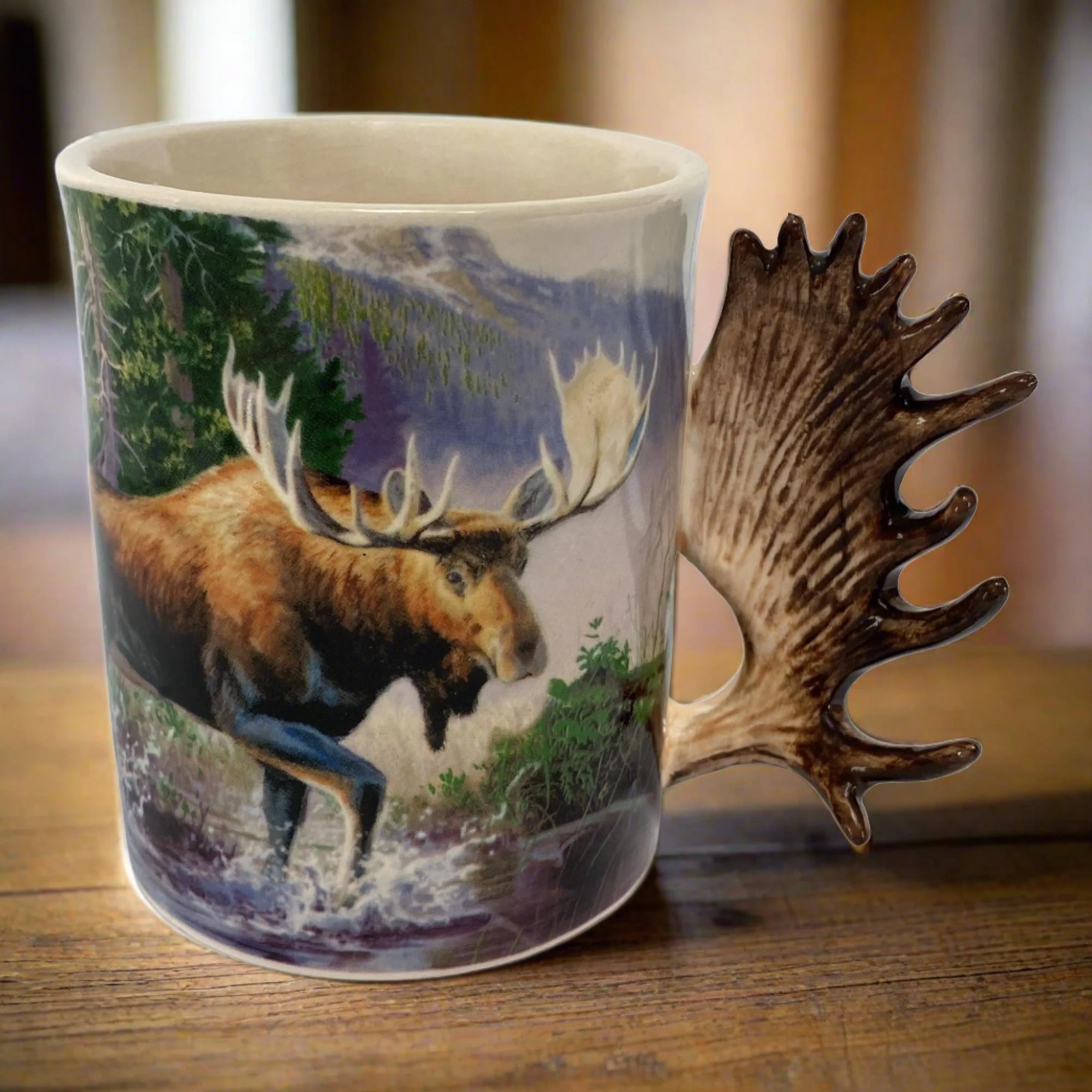 Ceramic Mug 3D 15oz-Moose Scene