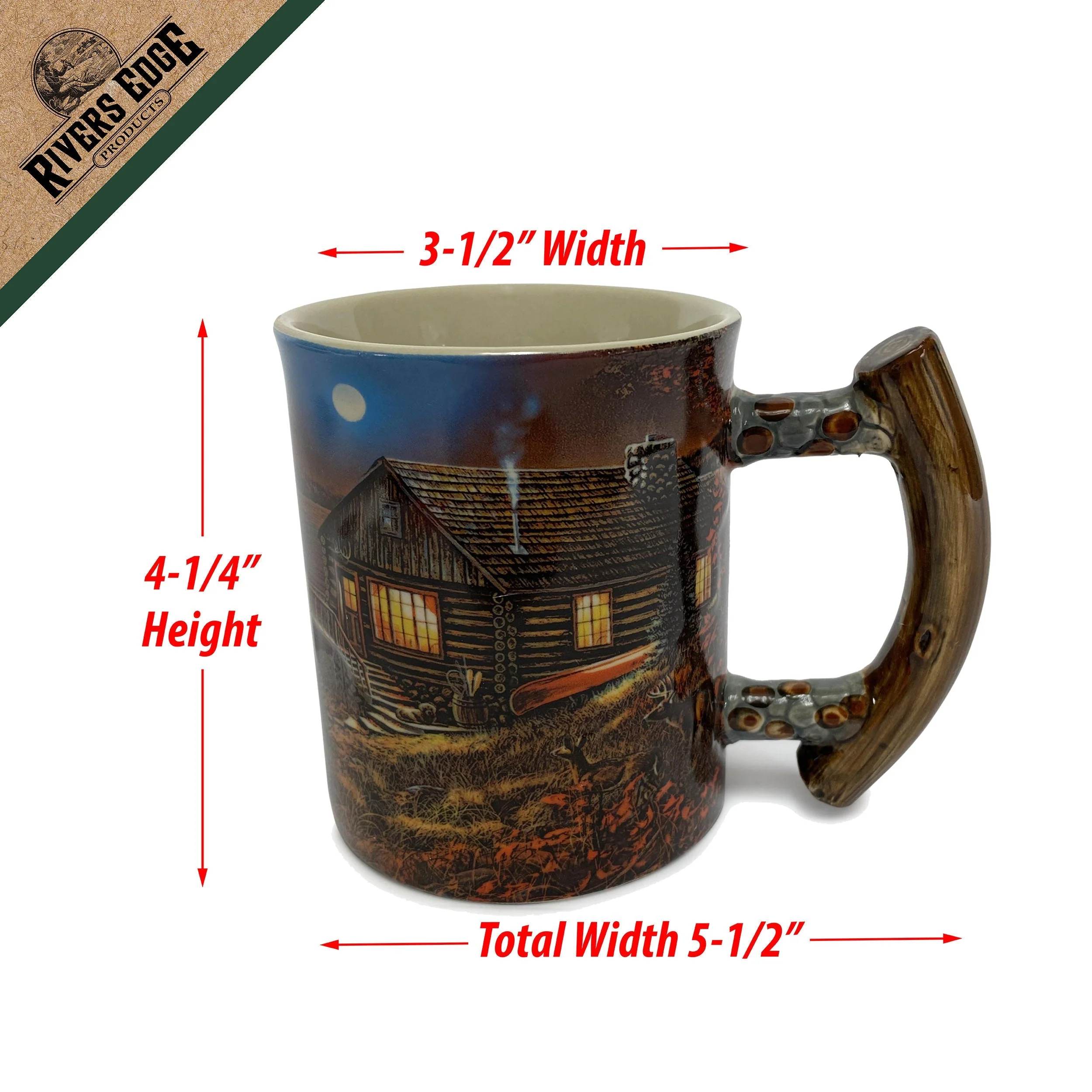 Ceramic Mug 3D 15oz-Cabin Scene - Image 3