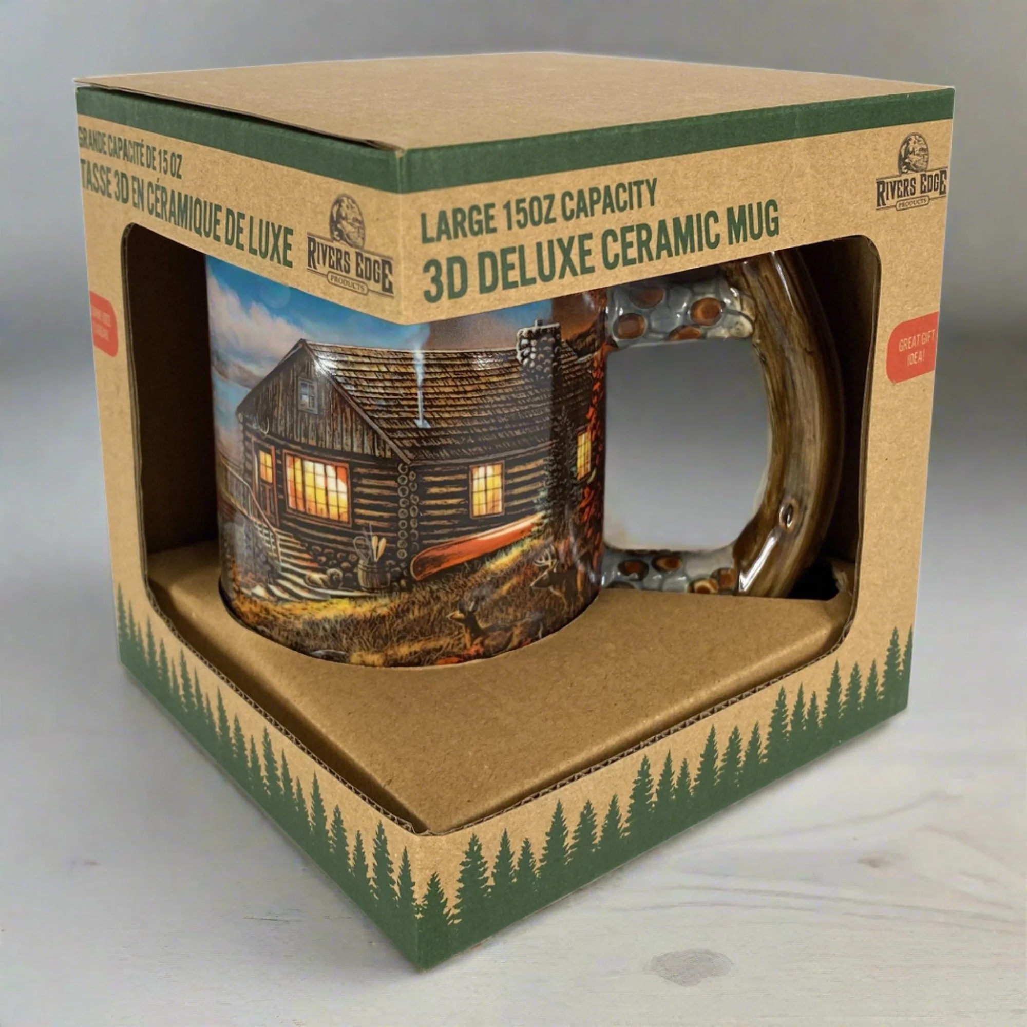 Ceramic Mug 3D 15oz-Cabin Scene - Image 2