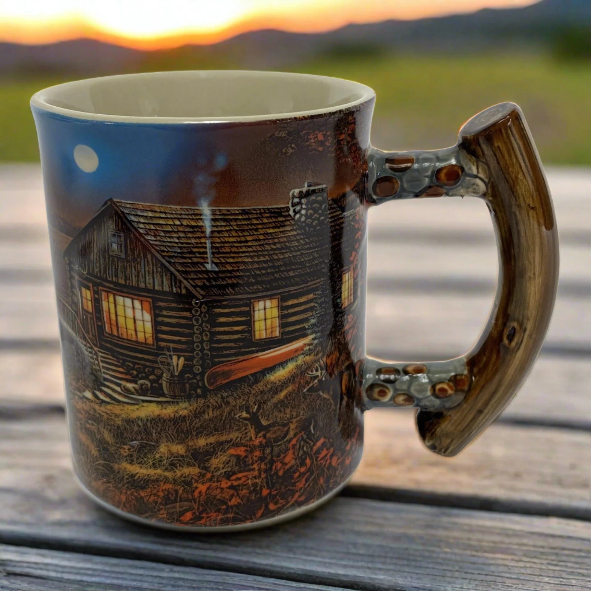 Ceramic Mug 3D 15oz-Cabin Scene