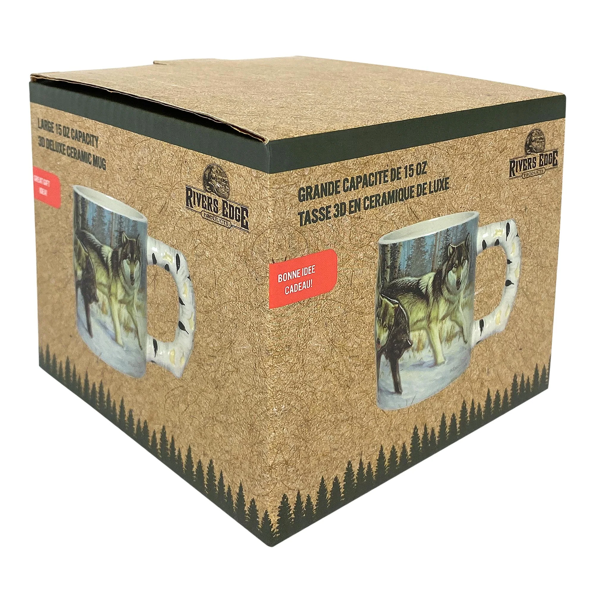 Ceramic Mug 3D 15oz-Wolf Scene - Image 2