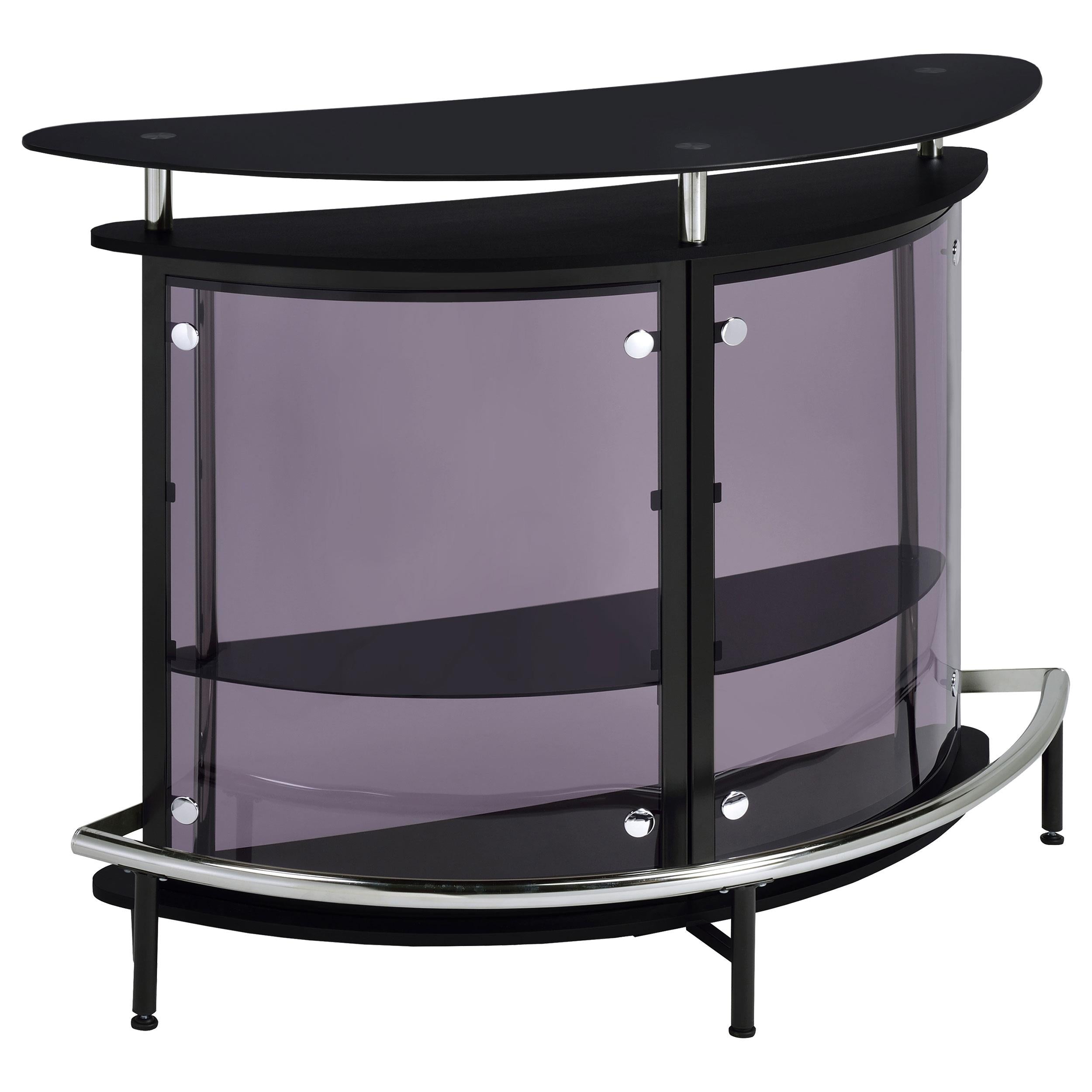 Coaster Furniture Amarillo 101065 Freestanding Glass Top Home Bar Wine Cabinet – Black