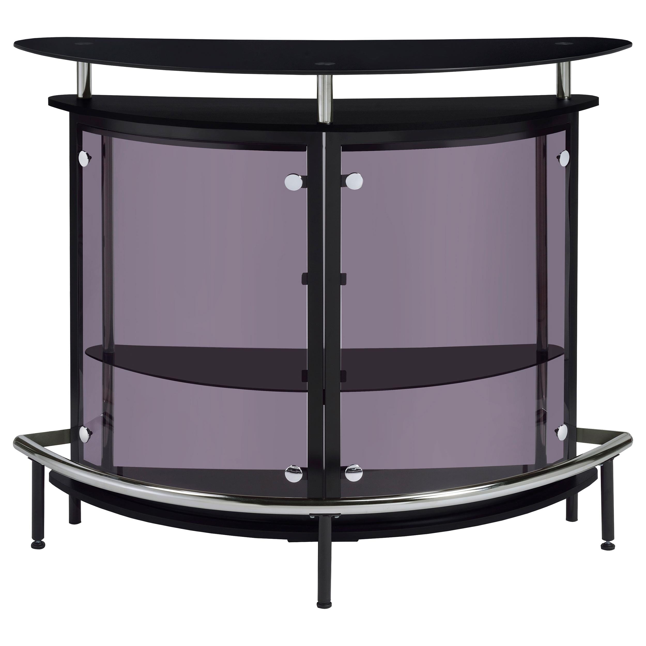 Coaster Furniture Amarillo 101065 Freestanding Glass Top Home Bar Wine Cabinet - Black - Image 2