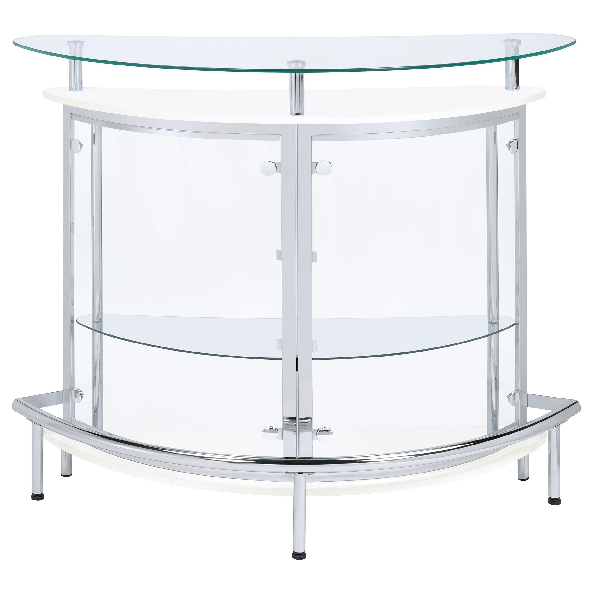 Coaster Furniture Amarillo 101066 Freestanding Glass Top Home Bar Wine Cabinet - White - Image 2